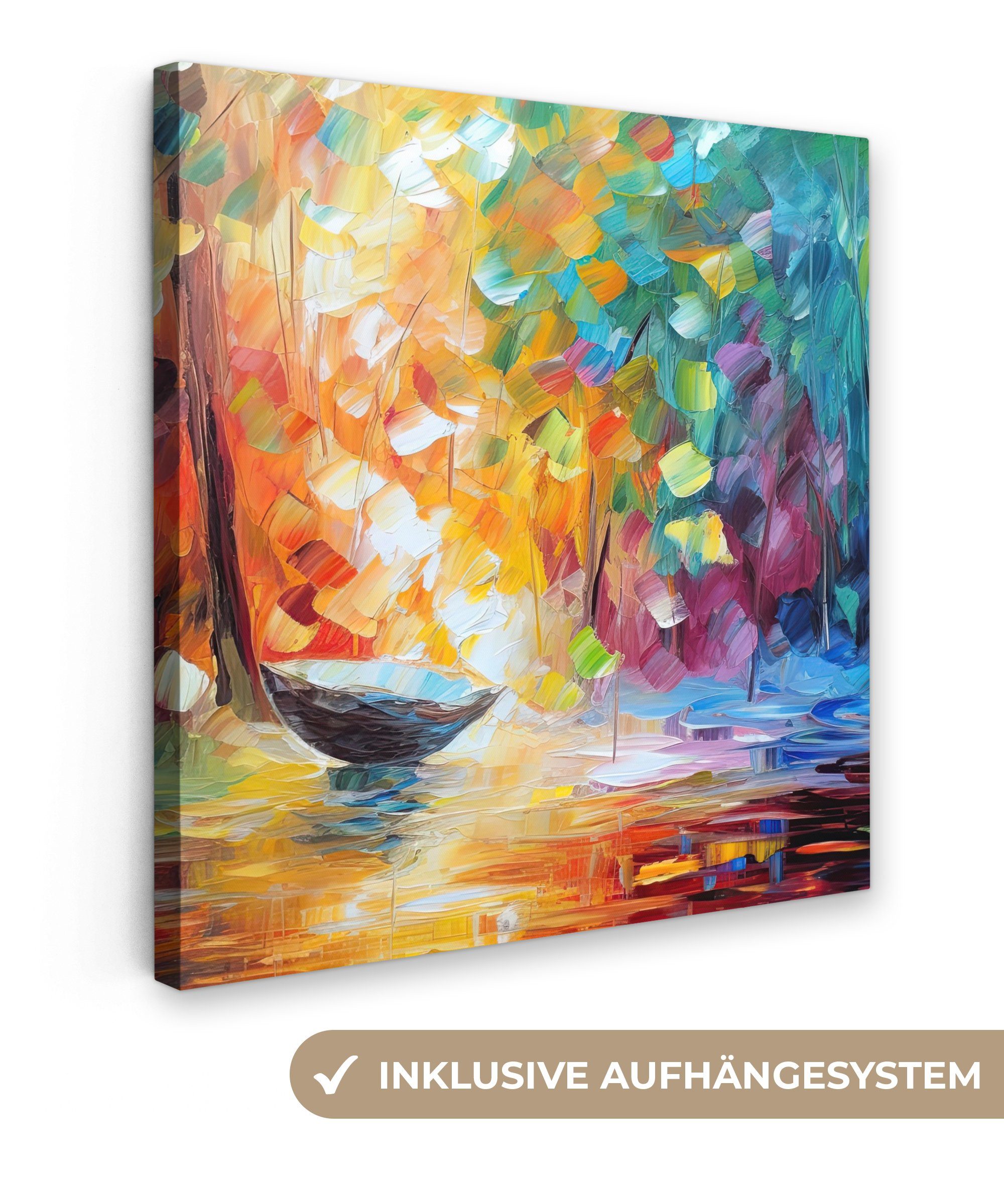 OneMillionCanvasses® Leinwandbild Bunt - Ölfarbe - günstig online kaufen