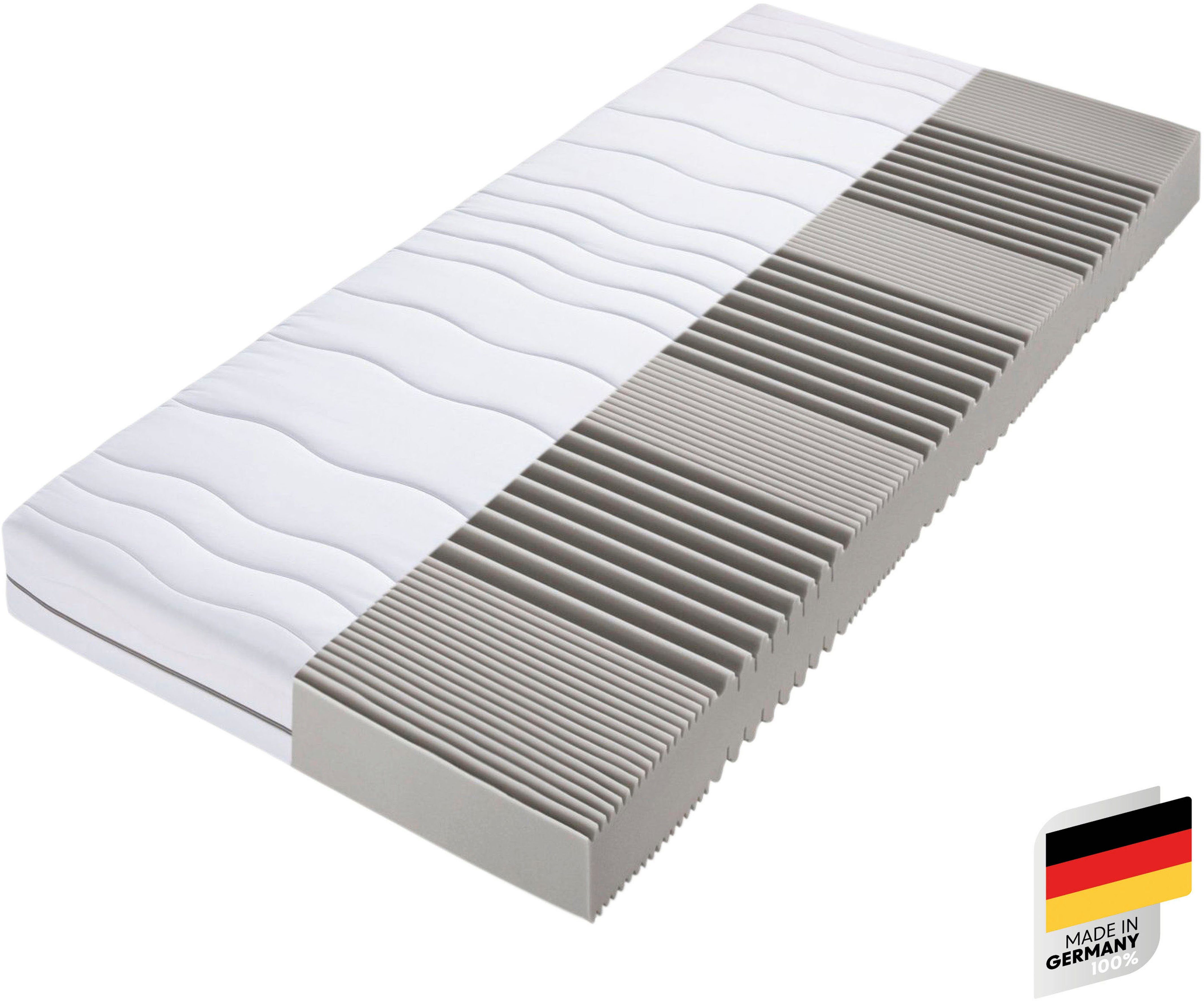 Komfortschaummatratze Matratze Dream Flex, 7-Zonen-Komfortschaummatratze, diverse Größen, Beco, 18 cm hoch, Feiner, hygienischer Mikrofaser-Bezug