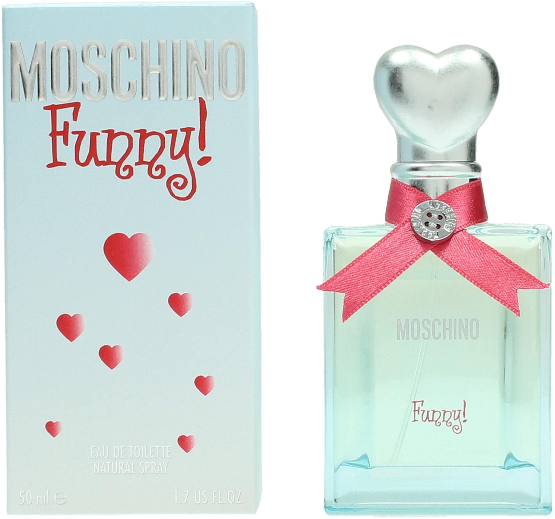 Moschino Eau de Toilette Funny, Blumig-fruchtiger Duft mit Pflaume, Rose, Gardenie und Amber.