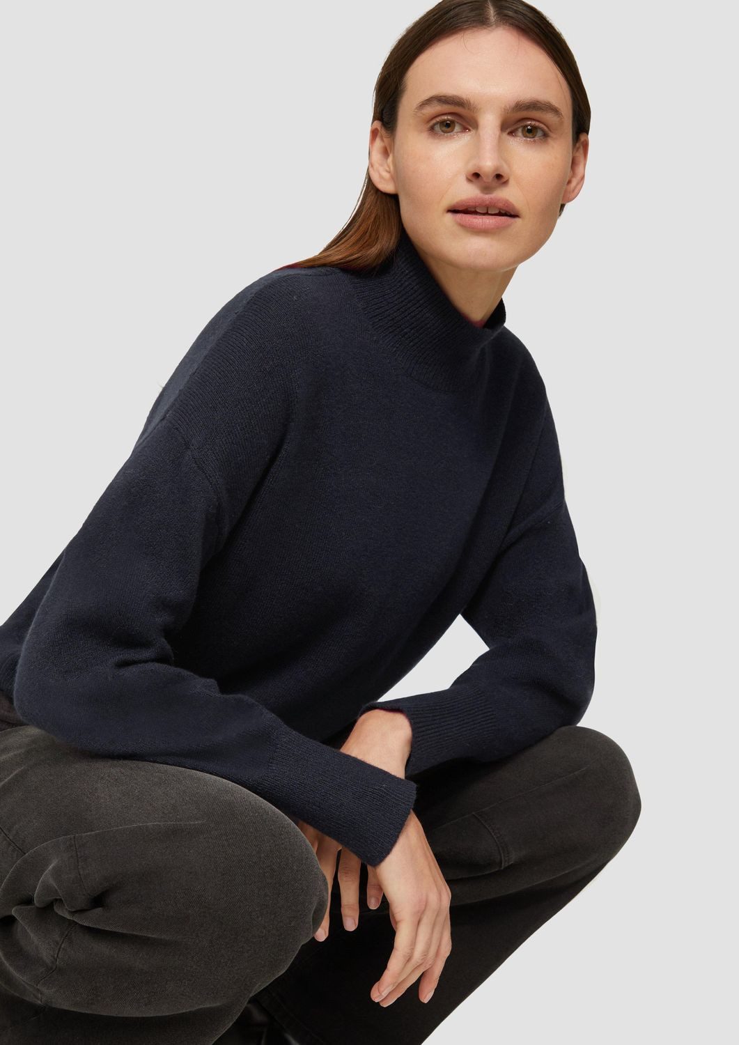 s.Oliver Stehkragenpullover Basic (1-tlg) Stehkragen, langarm, günstig online kaufen