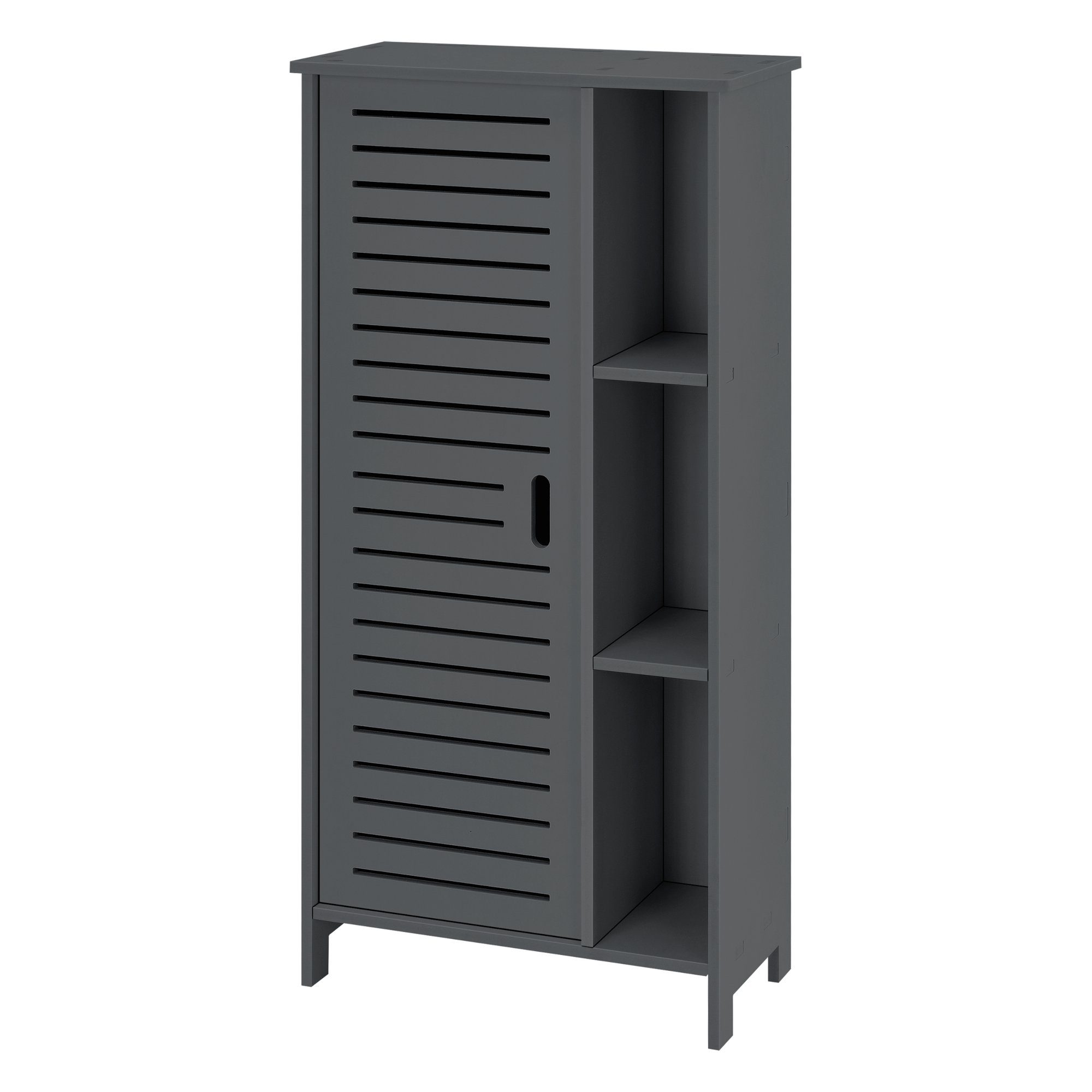 en.casa Midischrank Vansbro Badkommode 96x48x24cm Dunkelgrau günstig online kaufen