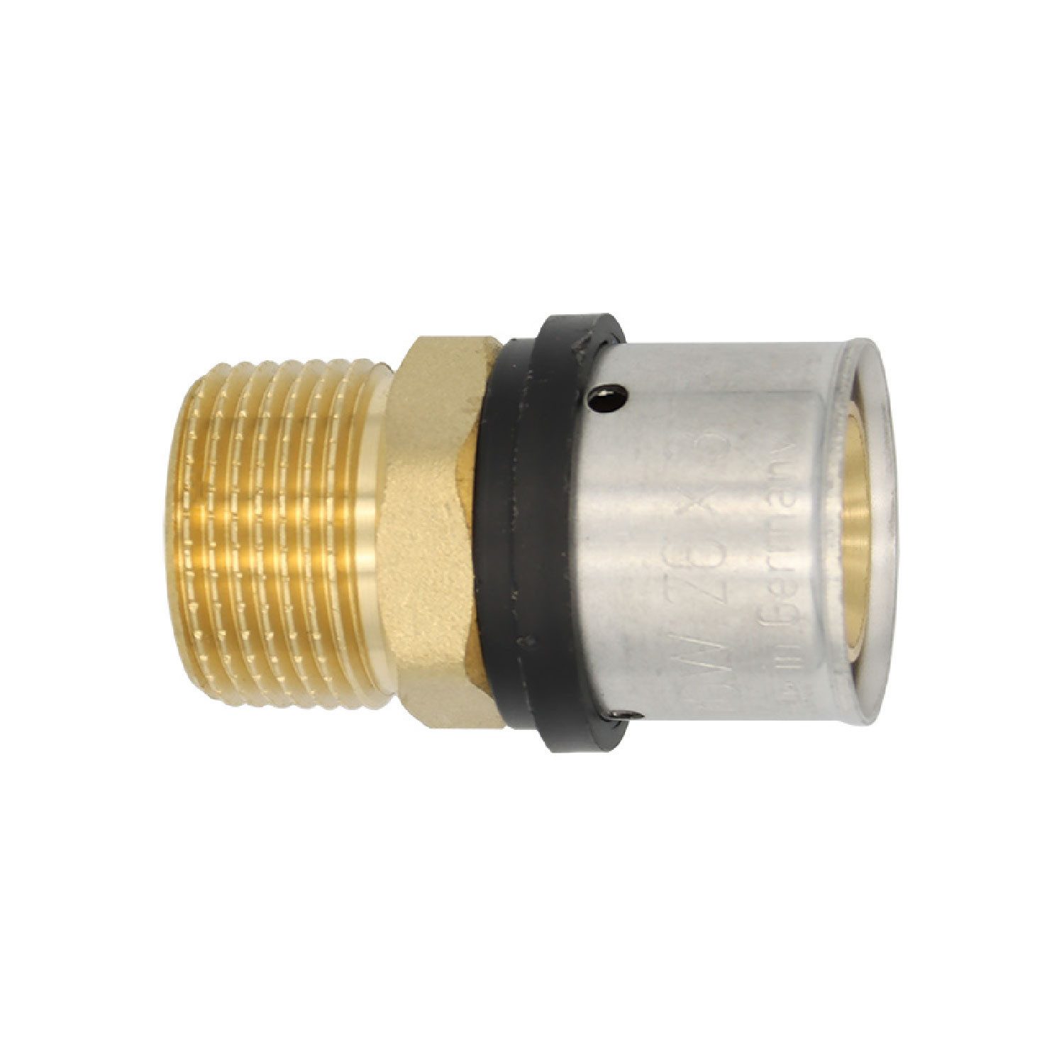 PipeTec Deutschland Pressfitting Pipetec Pressfitting Übergang Kupplung 26x3 mm 3/4 Zoll AG TH Kontur