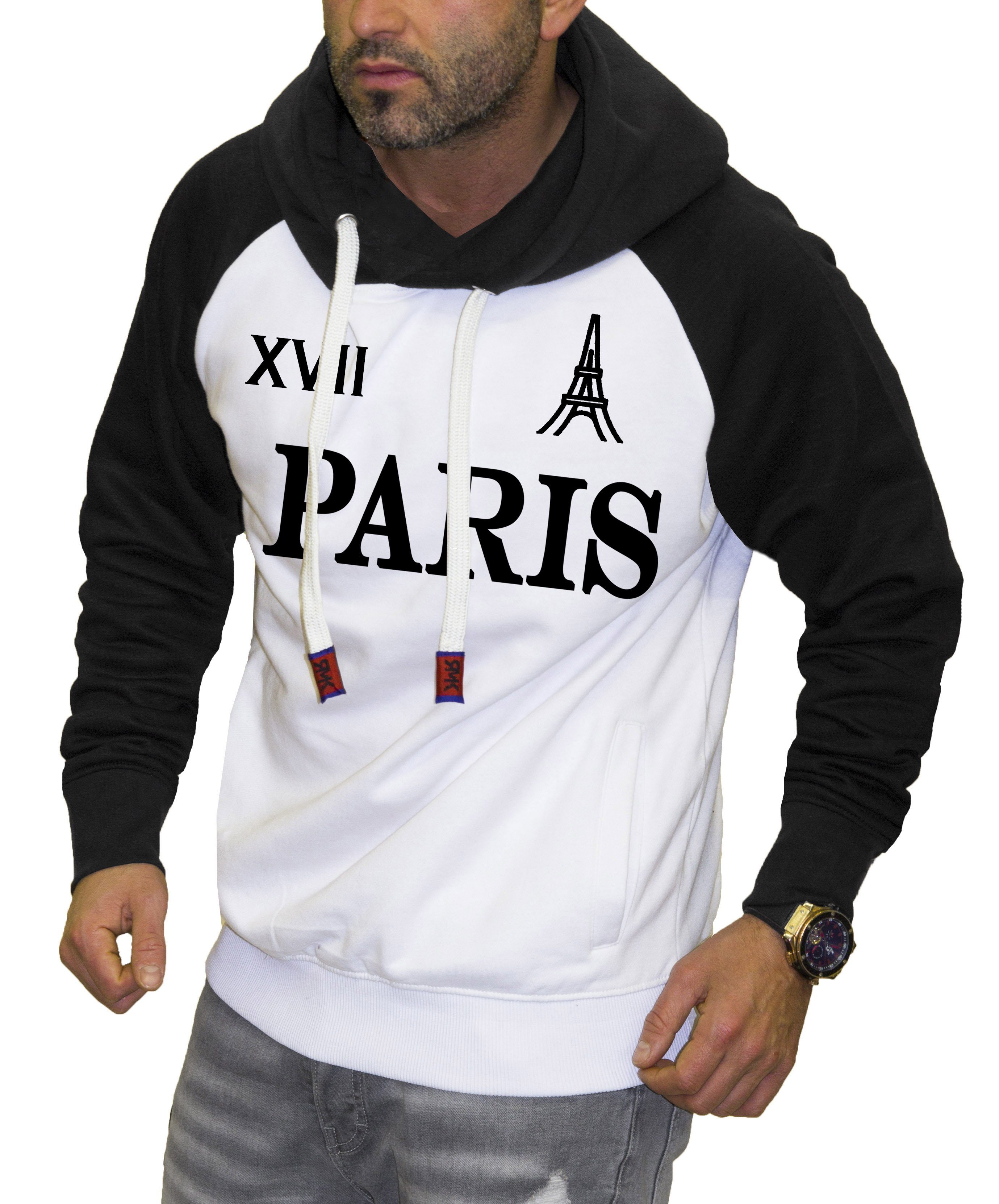 RMK Kapuzenpullover Herren Hoodie Pulli Pullover mit Kapuze PARIS
