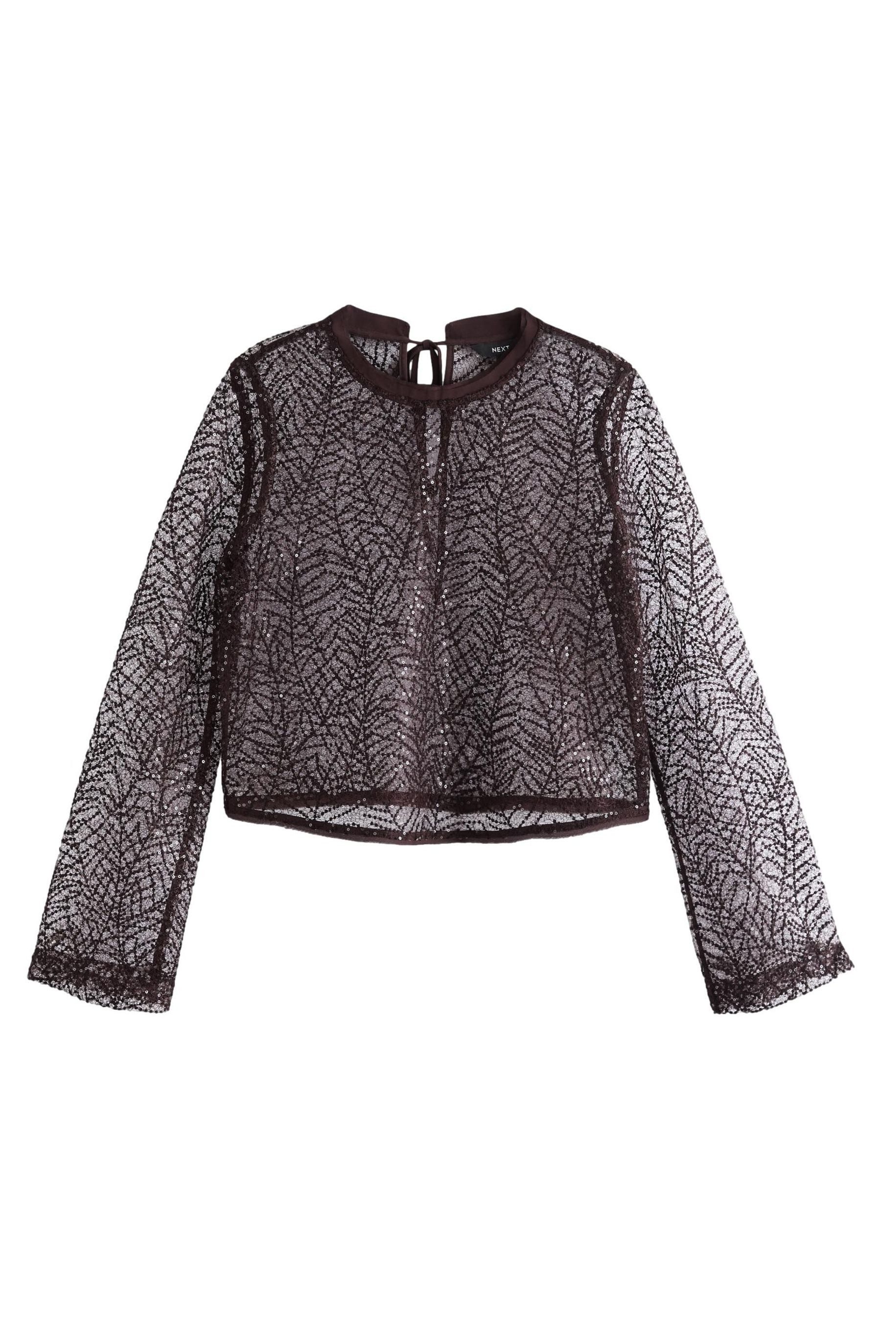 Next Langarmbluse Langärmelige Bluse mit Laubmuster günstig online kaufen