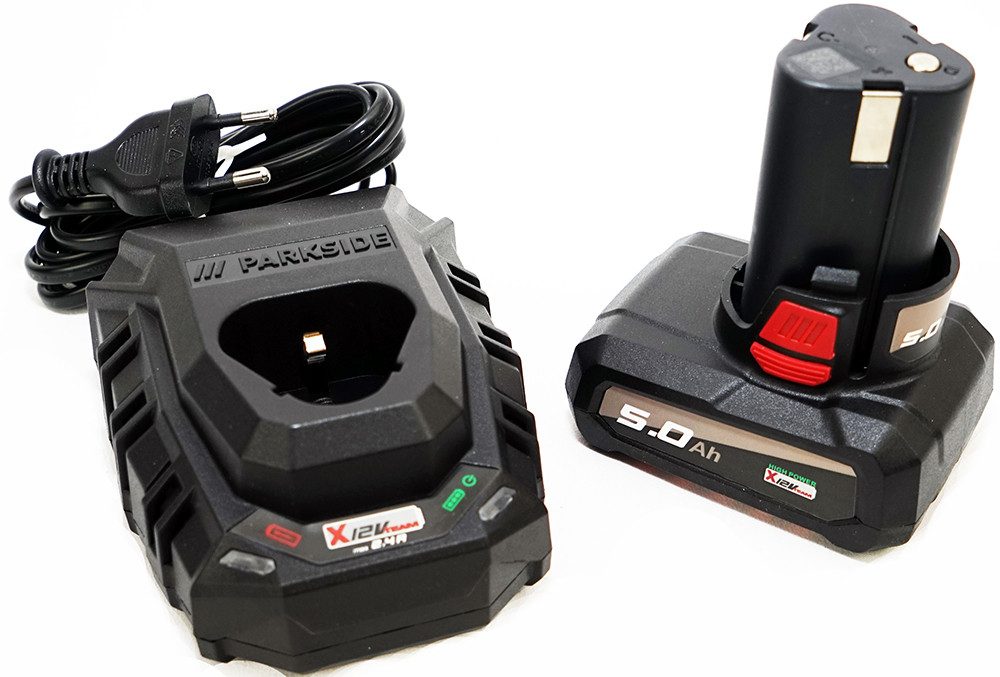 Parkside 12V 5Ah Akku PAPK 12 5.0 A1 + Ladegerät PLGK 12 A3 Akku-Set PAPK 12 5.0 A1 (12 V)