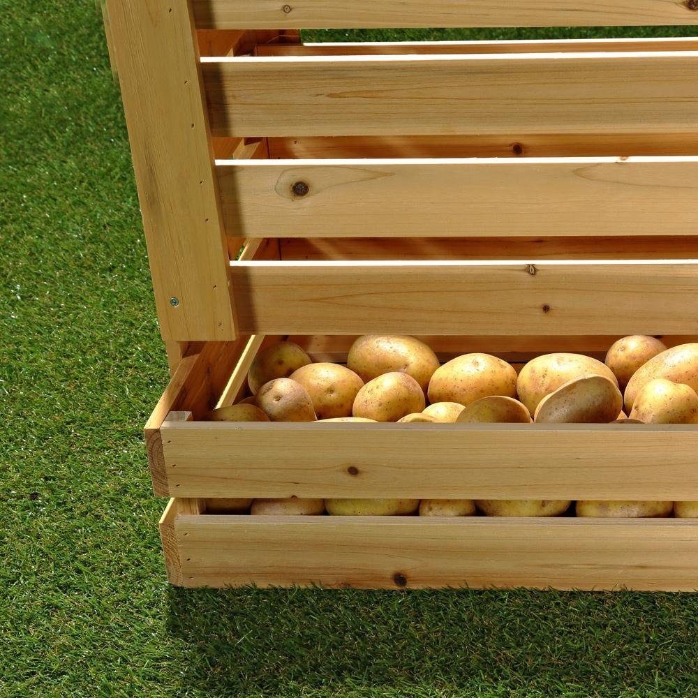 Melko Holzkiste Vorratskiste Kartoffelkiste Universalkiste aus Holz Aufbewahrungskiste (Stück), Individuell lackierbar