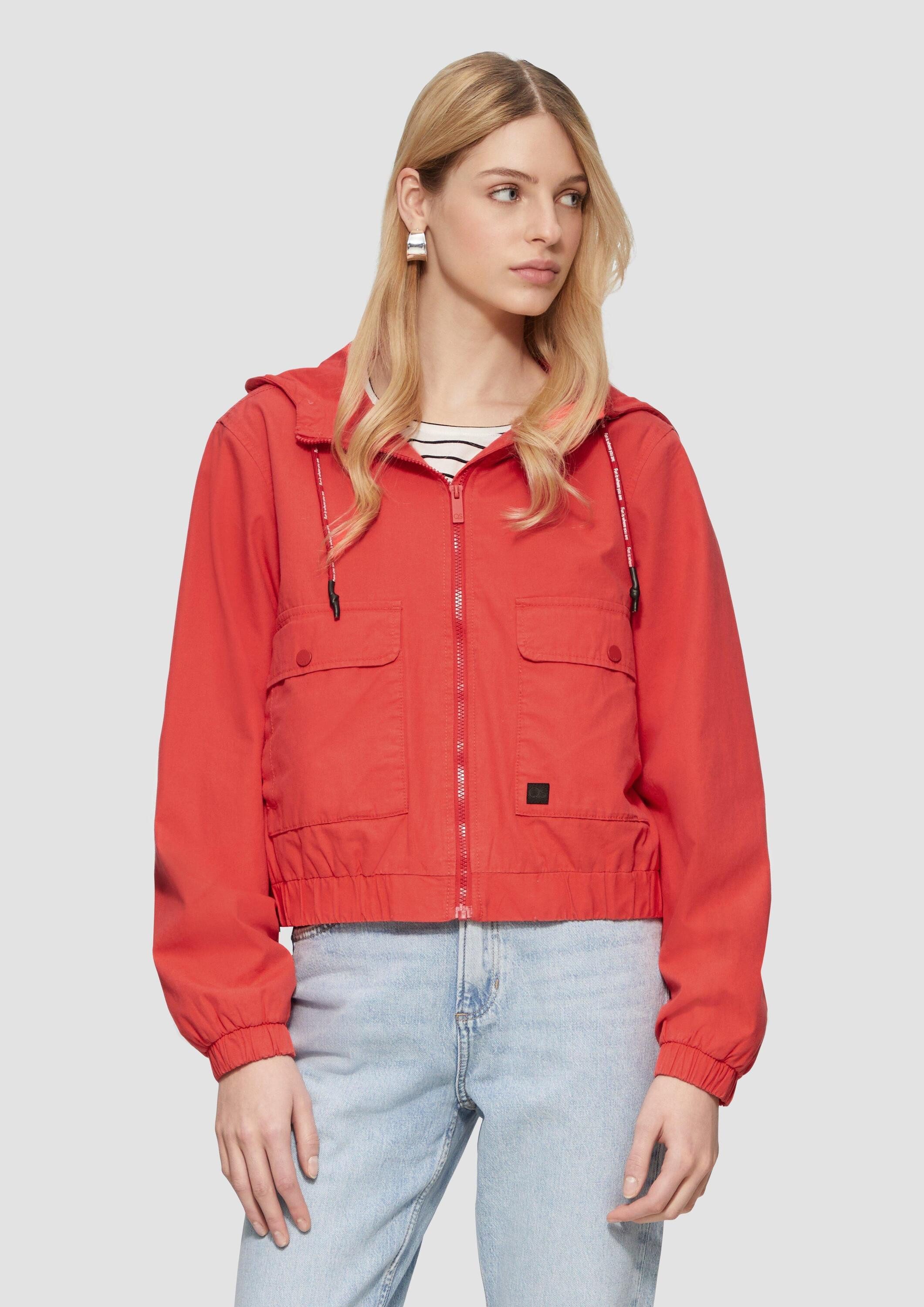 QS Funktionsjacke Outdoor-Jacke Blouson aus Baumwolle mit Kapuze günstig online kaufen