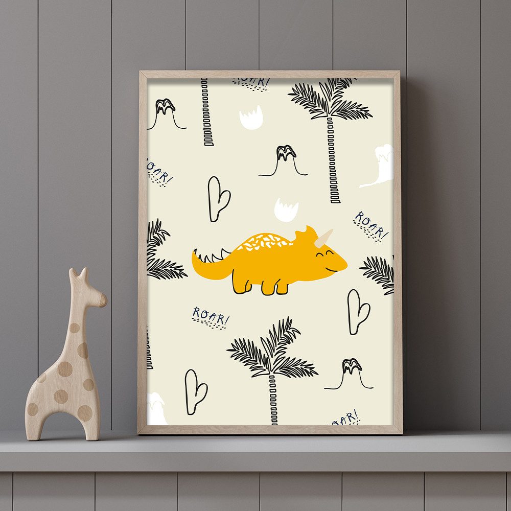 MeinBaby123® Poster Dinosaurier Poster, Dinosaurier Bilder, Babyzimmer Deko, Kinderzimmer Wandbilder – Bild 2 von 5