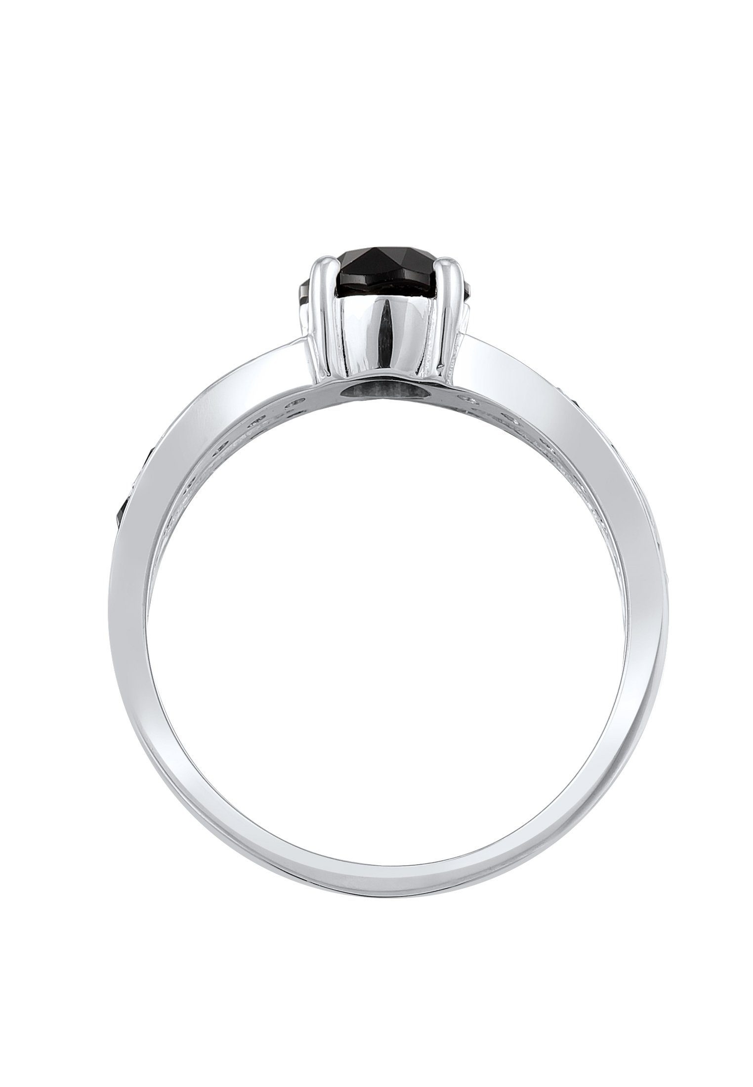 Elli Fingerring Solitär Glamourös 925 Silber, mit Kristallen von Swarovski®