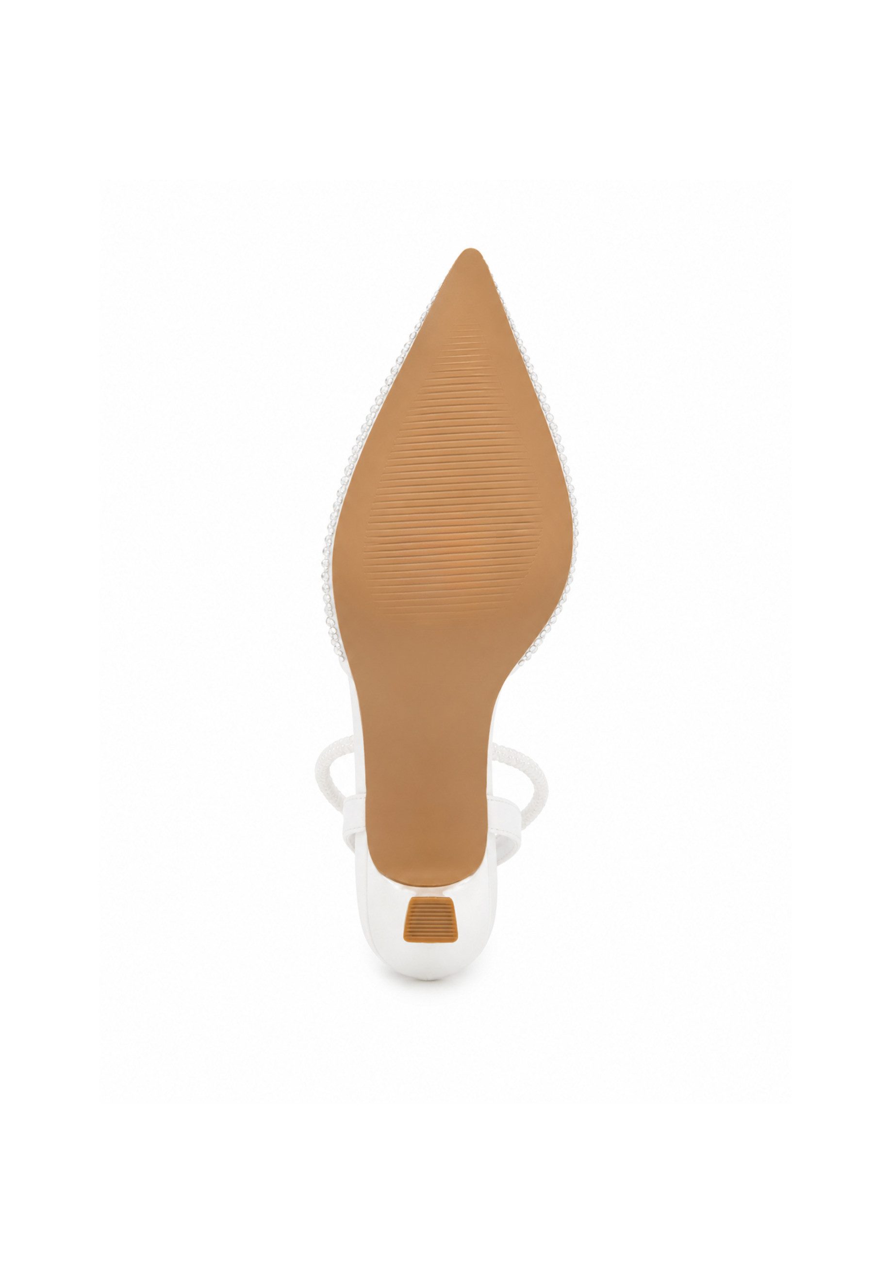 Day Vine Damen Slingpumps mit Strassbesatz, spitzer Form und Absatz High-Heel-Pumps