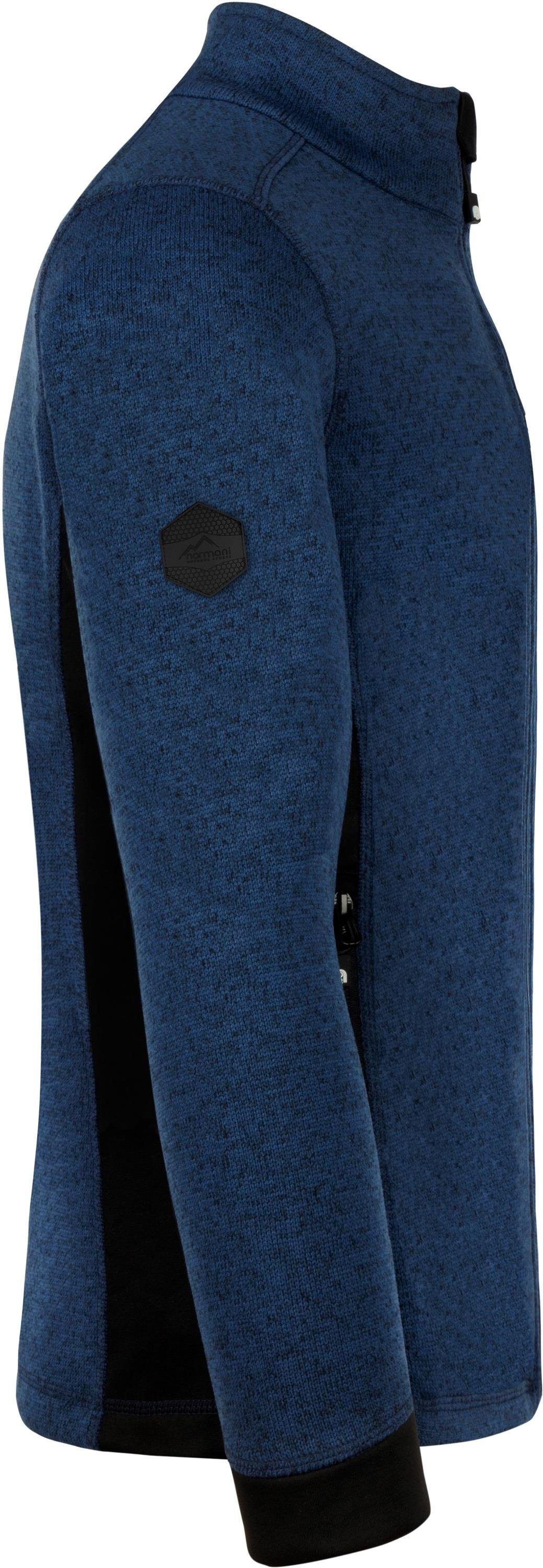 normani Fleecejacke Herren Strick-Fleecejacke Wapusk Strickjacke mit Stehkragen und Seitentaschen Outdoor – Bild 4 von 5