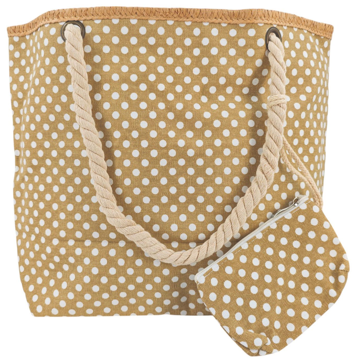 styleBREAKER Strandtasche Strandtasche mit Punkte Muster (1-tlg)