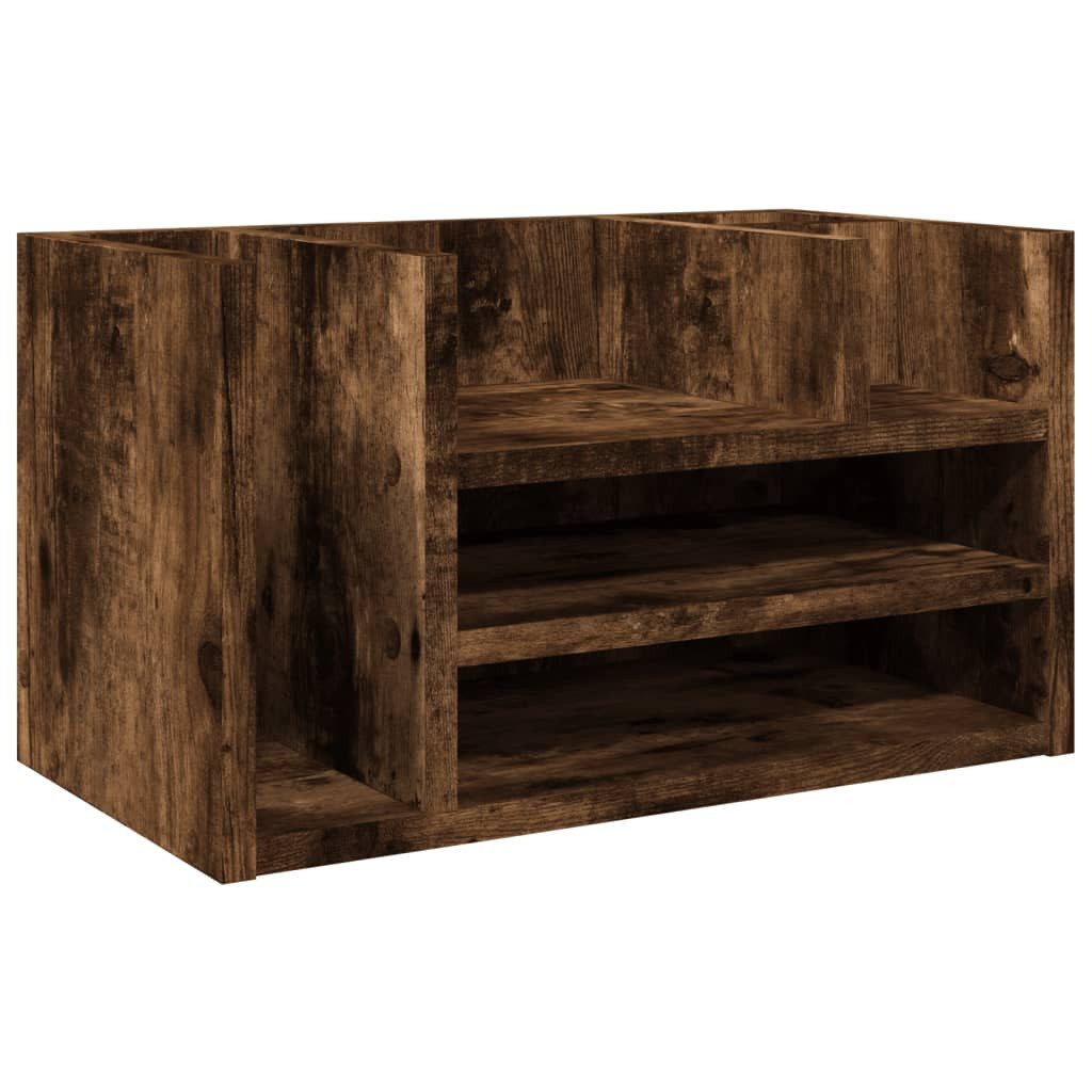 vidaXL Organizer Schreibtisch-Organizer Räuchereiche 44,5x24x25 cm Holzwerkstoff