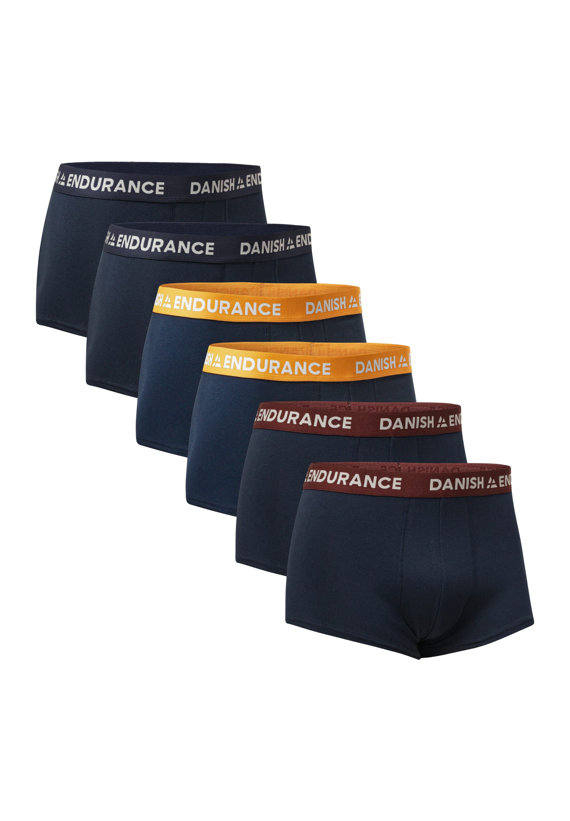 DANISH ENDURANCE Boxershorts Classic Short Trunks (6-St) Ultraweich, sportliche Unterhosen, Etikettfreier Bund