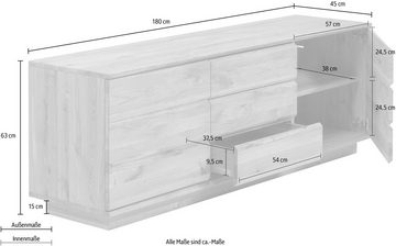 whiteoak Sideboard, in hochwertiger Verarbeitung