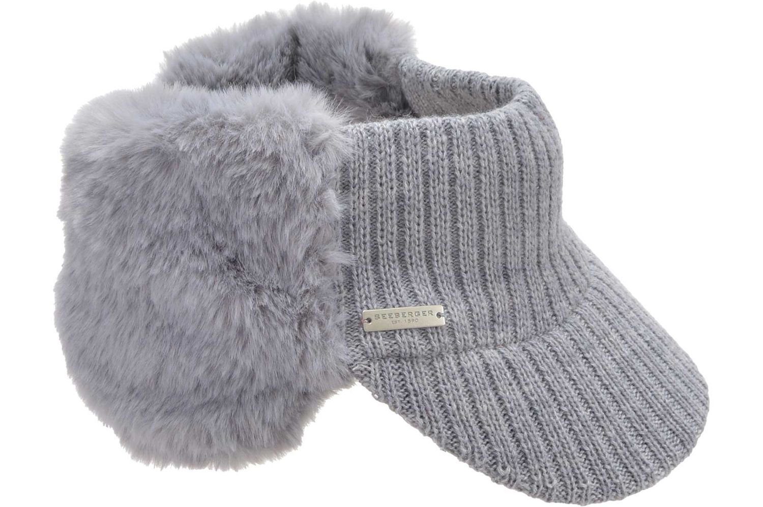 Seeberger Strickmütze Strick mit Ohrschutz aus Kunstfell