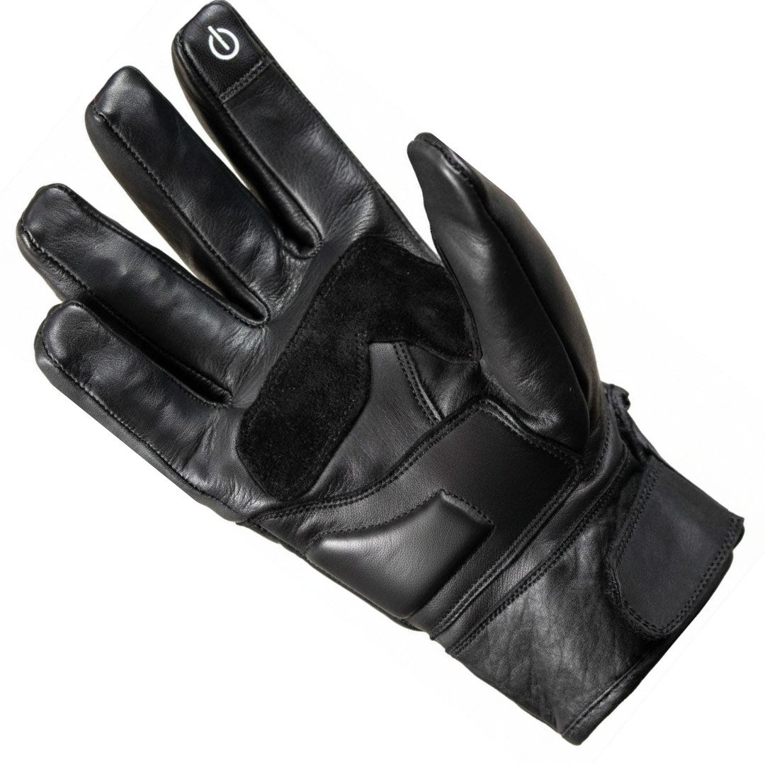 MDM Motorradhandschuhe Retro Motorradhandschuhe Leder mit Knöchelschutz, Touchfunktion Perforierte Ledereinsätze für bessere Luftzirkulation