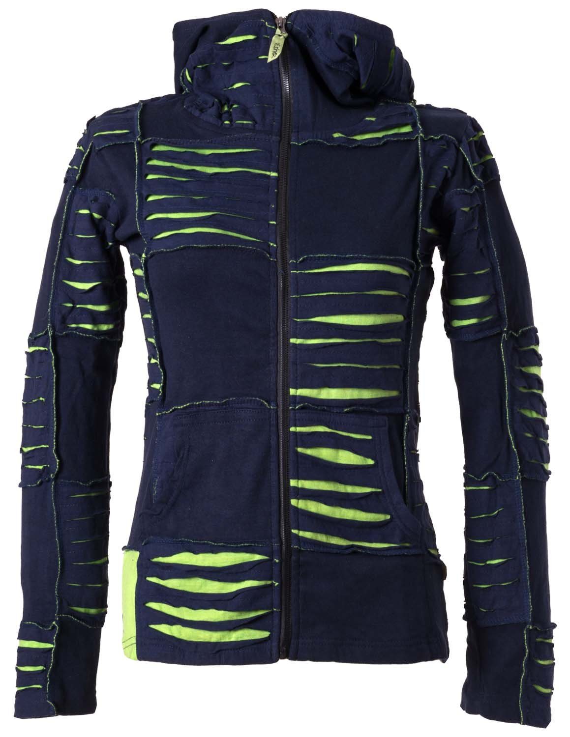 Vishes Kurzjacke Patchwork Jacke mit Cutwork günstig online kaufen