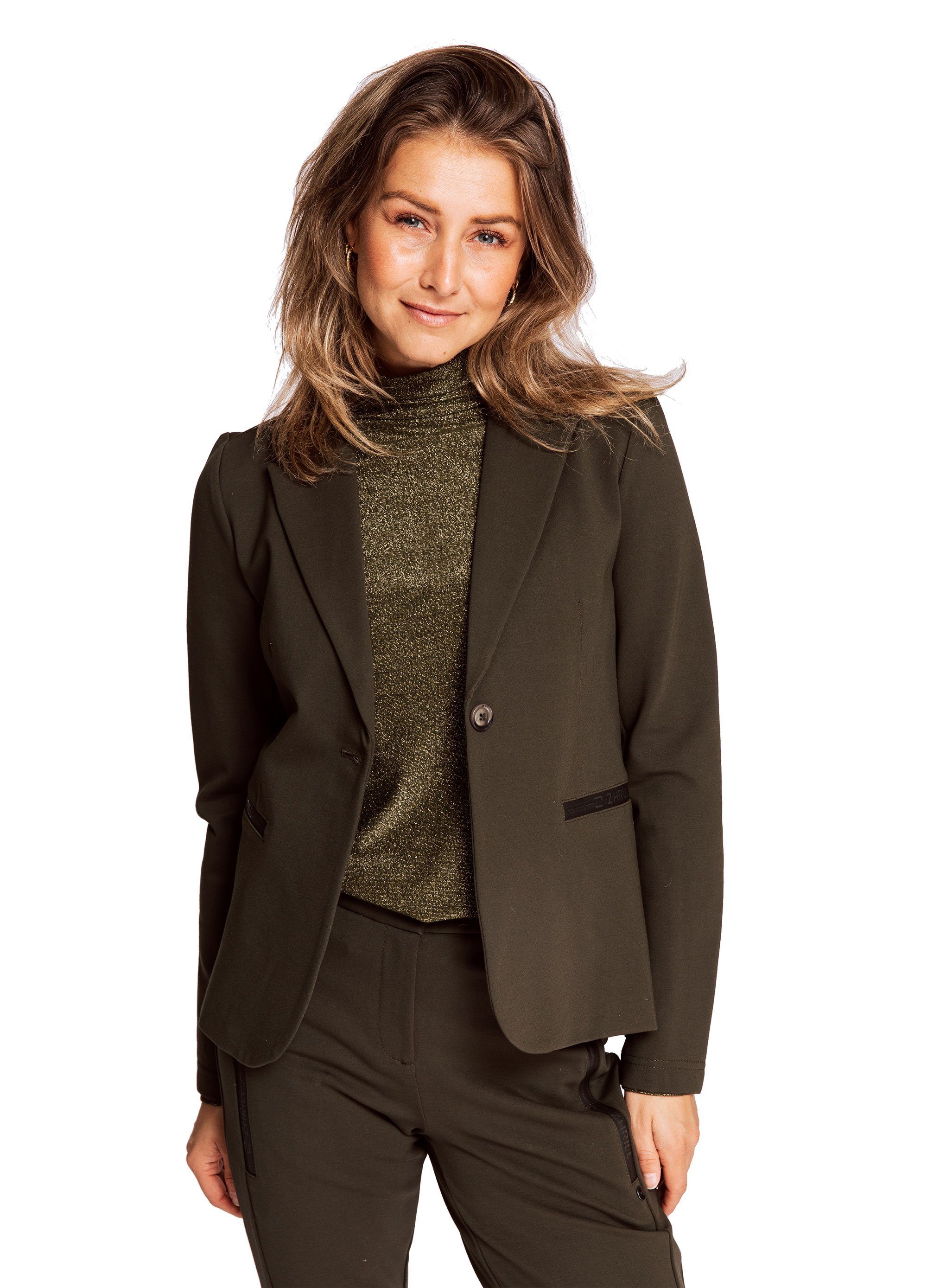 Zhrill Jackenblazer Blazer SALMA Dark Olive günstig online kaufen