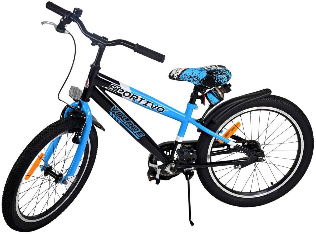 T&Y Trade Kinderfahrrad 20 Zoll Kinder Jungen Fahrrad Kinderfahrrad Rad Sportivo Blau 22110, 1 Gang, Rücktrittbremse, Seitenständer, Schutzbleche, Trinkflasche, Klingel