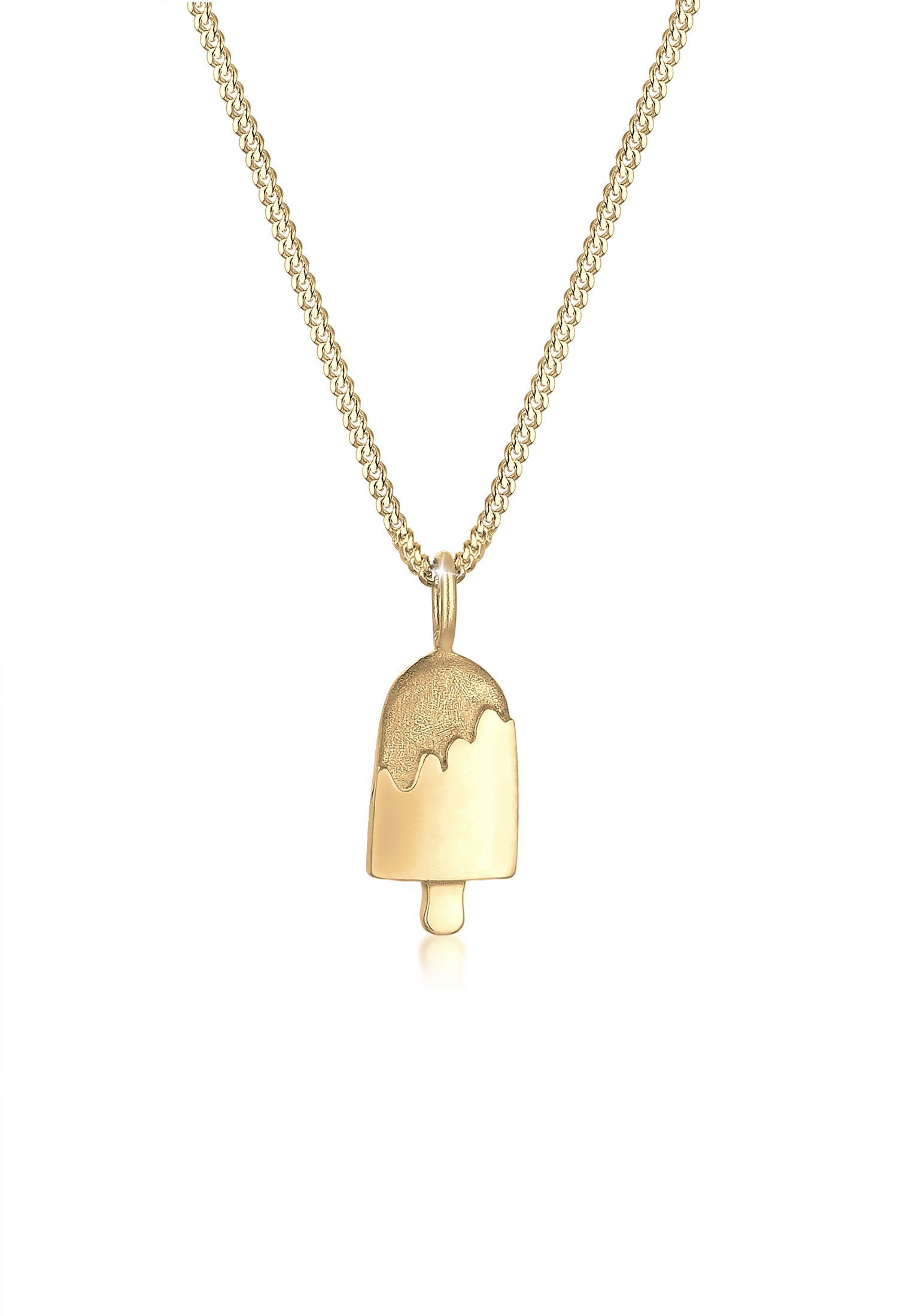 Elli Kette mit Anhänger Anhänger Candies Eis 925 Sterling Silver Gold-plated