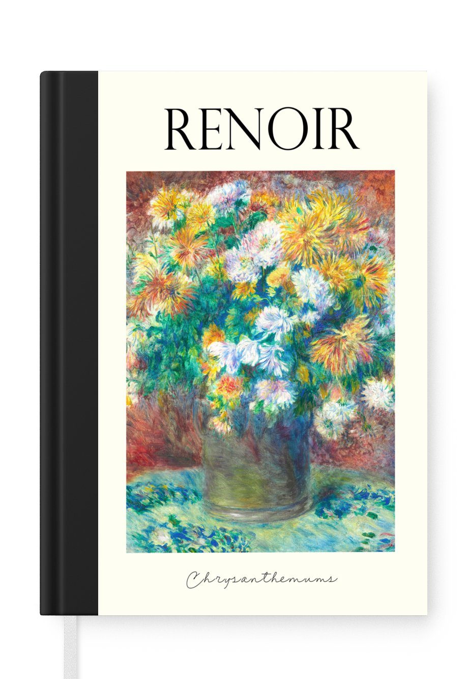 MuchoWow Notizbuch Kunst - Renoir - Blumen, Journal, Merkzettel, Tagebuch, Notizheft, A5, 98 Seiten, Haushaltsbuch