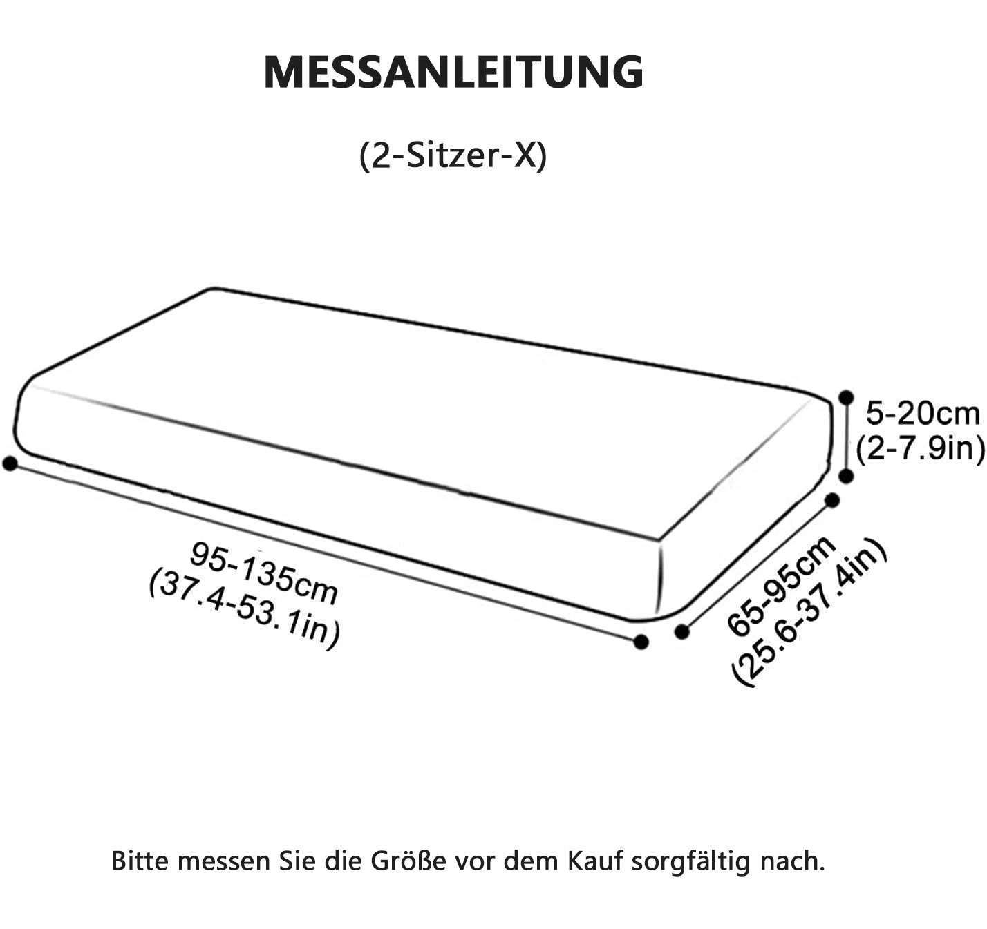 Zyronn Sofahusse 1/2/3/4 Sitzer Sofa Sitzbezüge Schonbezug, Elastischer Kissenbezüge, Husse Überzug Bezug Für Sofa Sitzkissen, rutschfest Stoff Tartan – Bild 2 von 5
