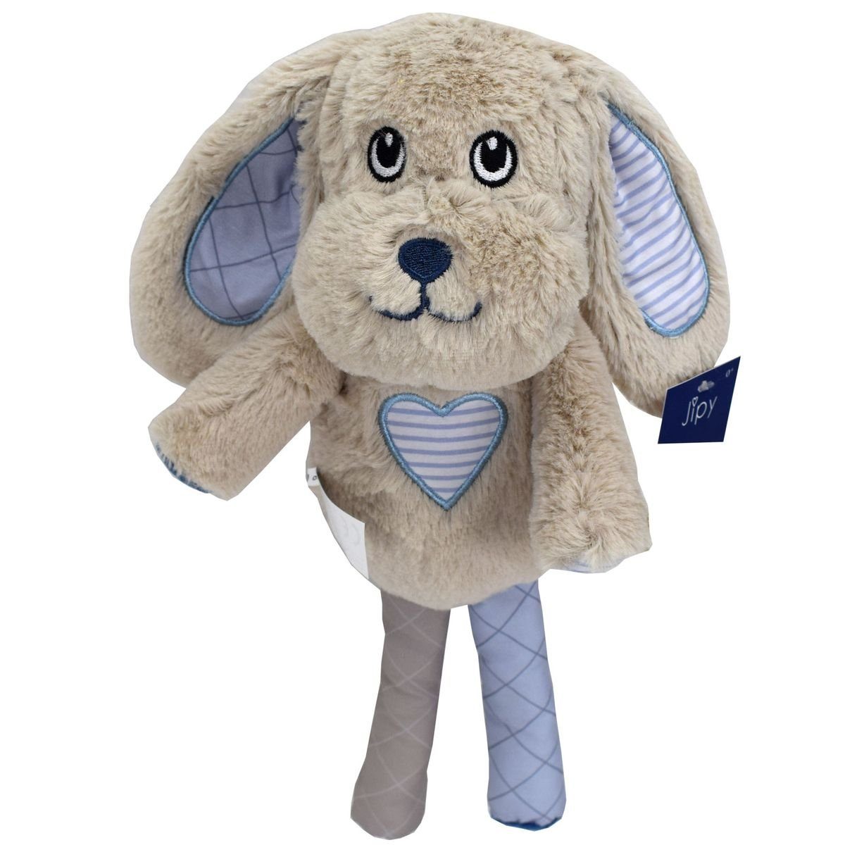 Kuscheltier Jipy Hund Kuscheltier in rosa o. hellblau ca. 33 cm mit Rasselfunktion, extra weich