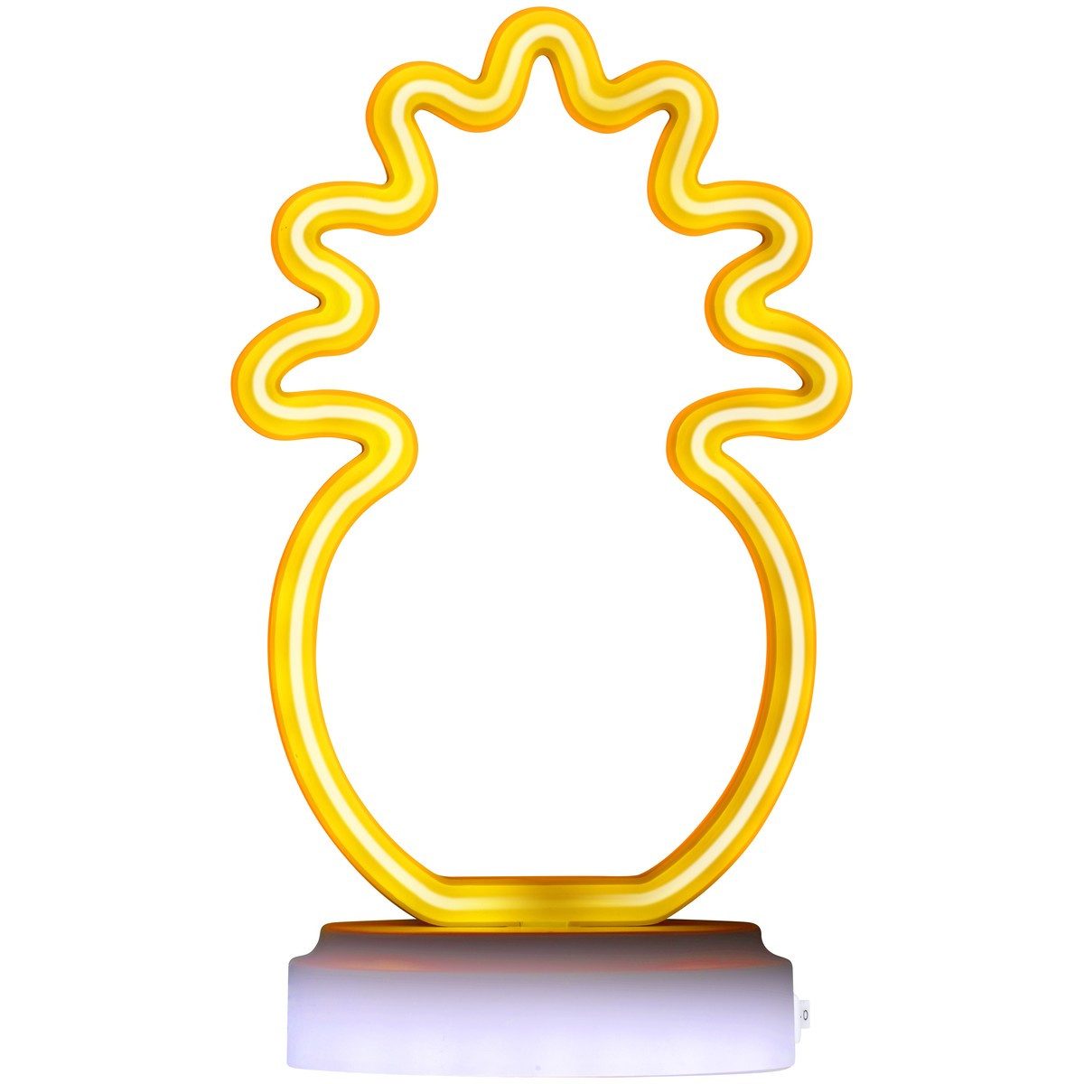 Grundig Tischleuchte Grundig Neon Lampe Wiederaufladbar Ananas 23,5x11,2cm