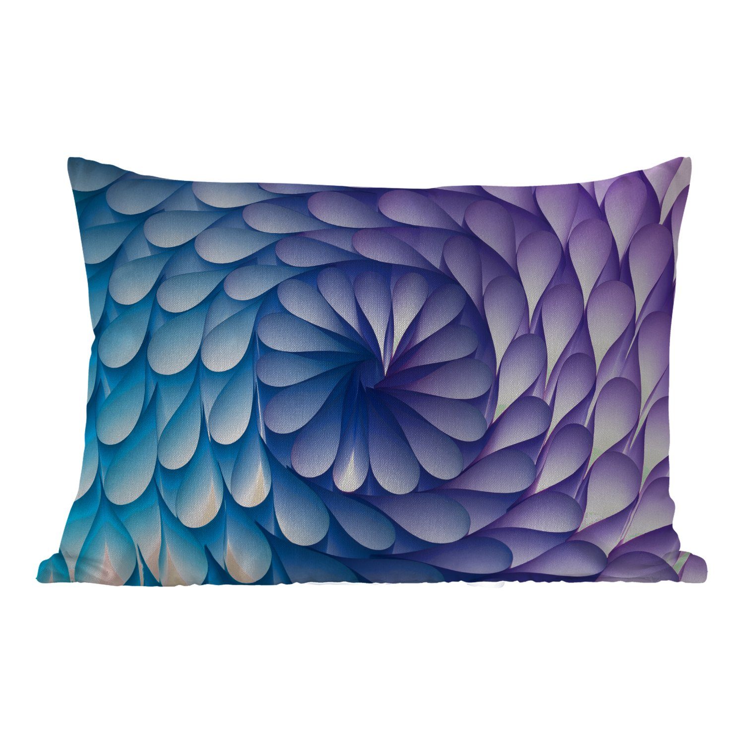 MuchoWow Dekokissen Violette Form einer Polyester, Kissenhülle Spirale, Dekokissenbezug, Outdoor-Dekorationskissen, in Geometrie