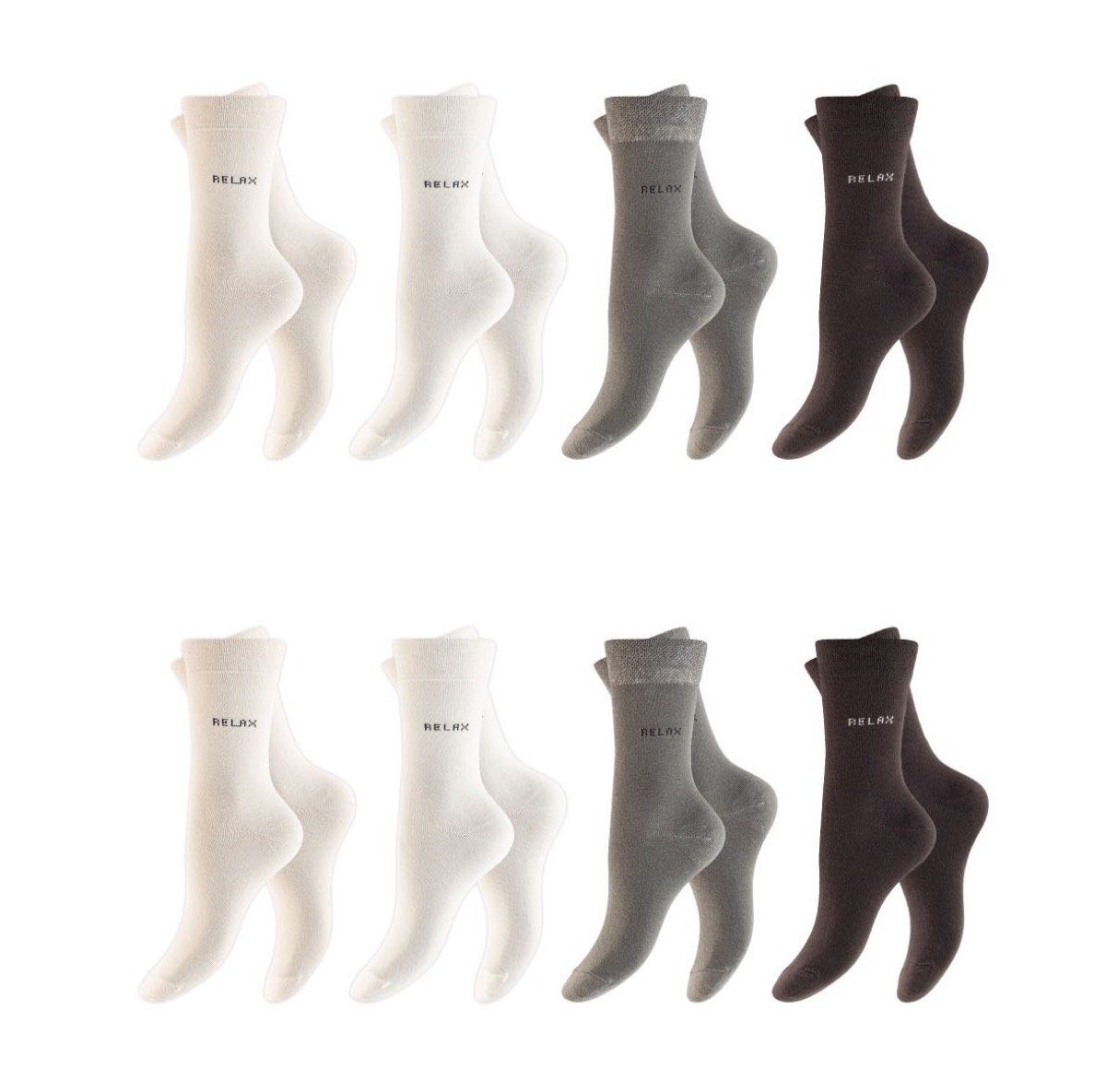 Cocain underwear Socken Damen Tragekomfort (8-Paar) atmungsaktiv Socken hoher Relax Vorteilspack
