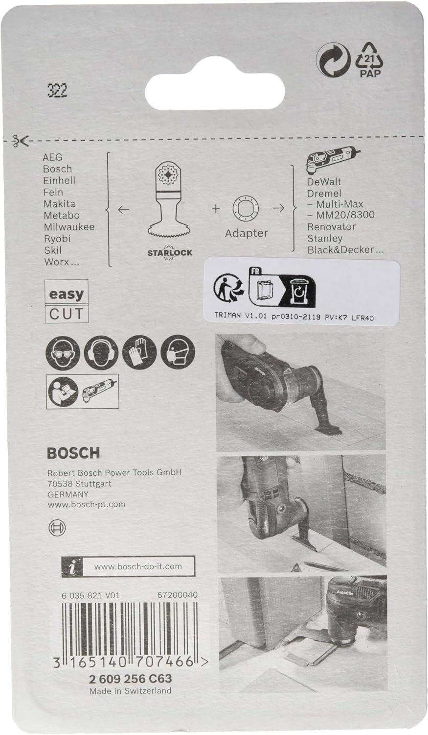 BOSCH Bohrfutter Bosch Tauchsägeblatt Multifunktionswerkzeuge für Hartholz Starlock