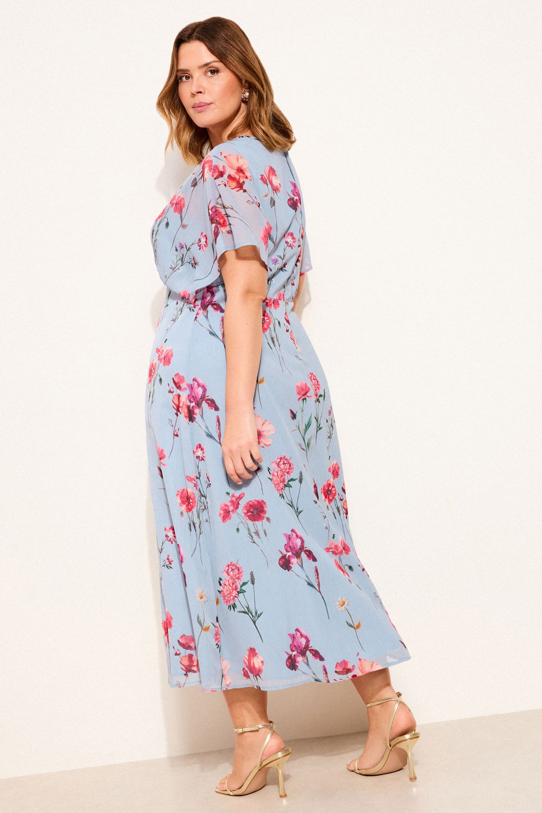LIPSY Midikleid Lipsy Gewebtes Midi-Kleid Curve (1-tlg)