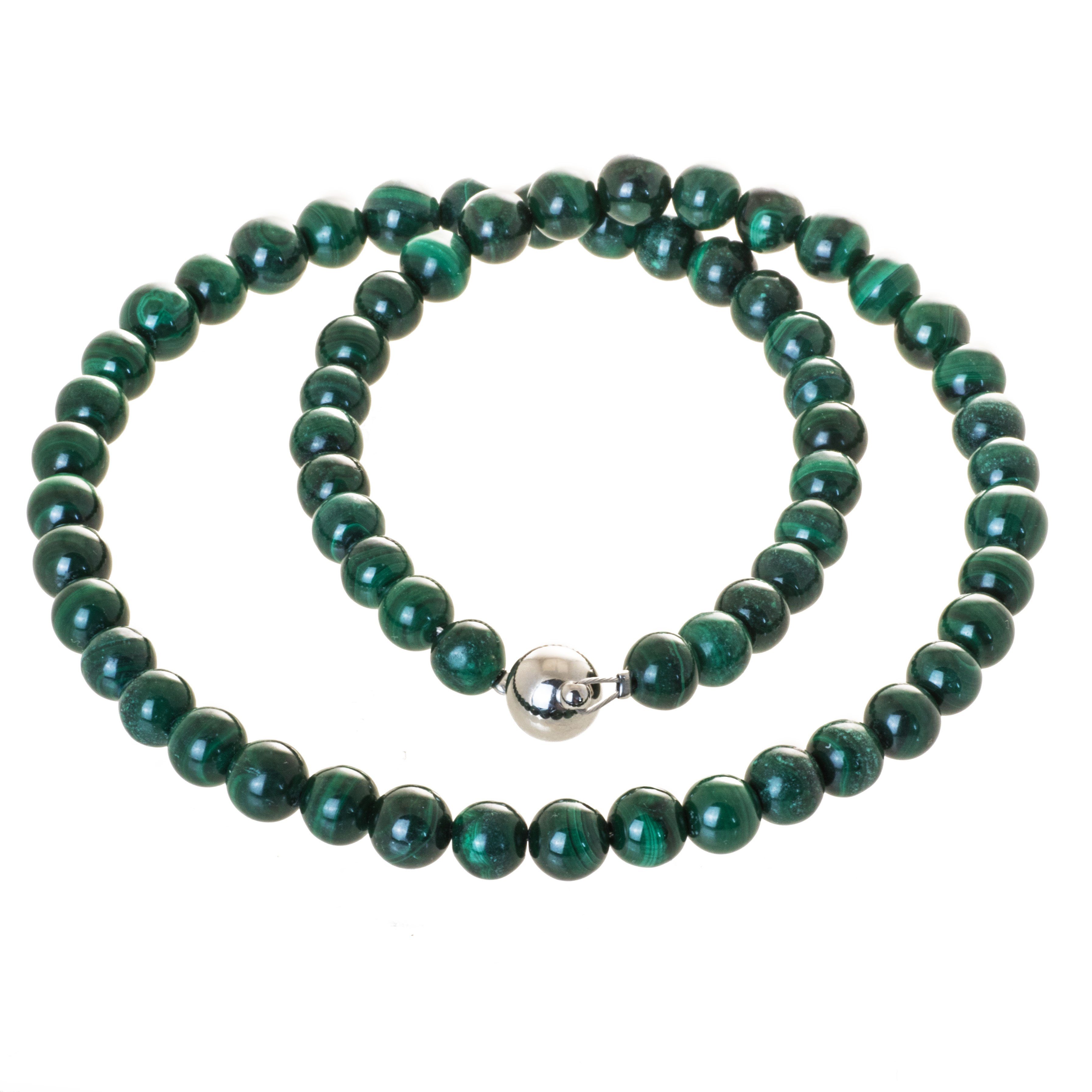 Bella Carina Perlenkette Malachit 8 mm, günstig online kaufen