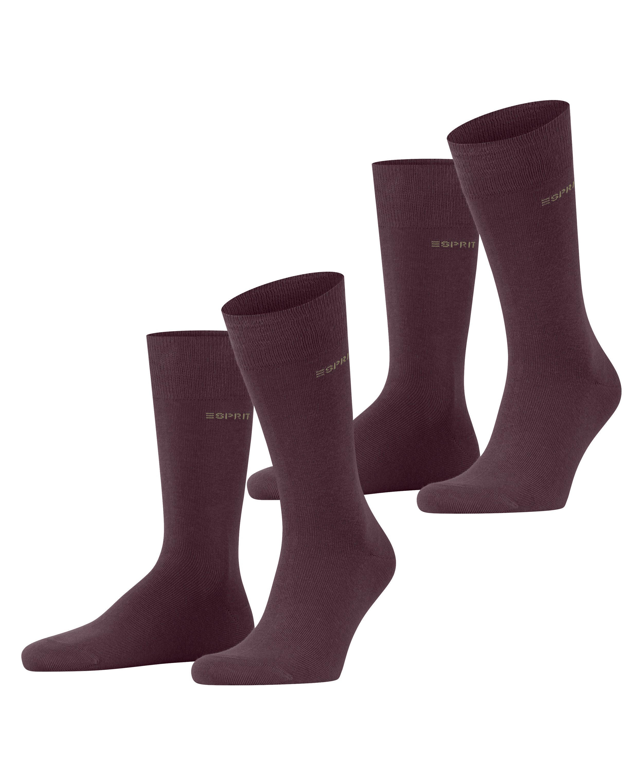 Esprit Socken Esprit Basic Uni 2-Pack Herren (2-Paar) mit hohem Baumwollanteil
