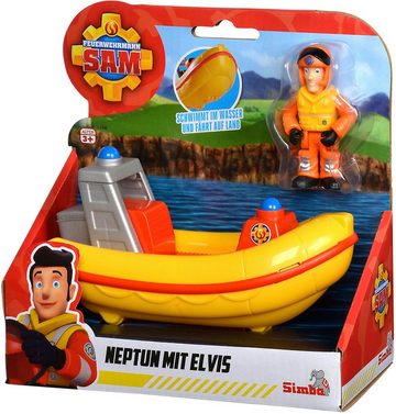 SIMBA Badespielzeug Feuerwehrmann Sam, Neptun mit Elvis Figur