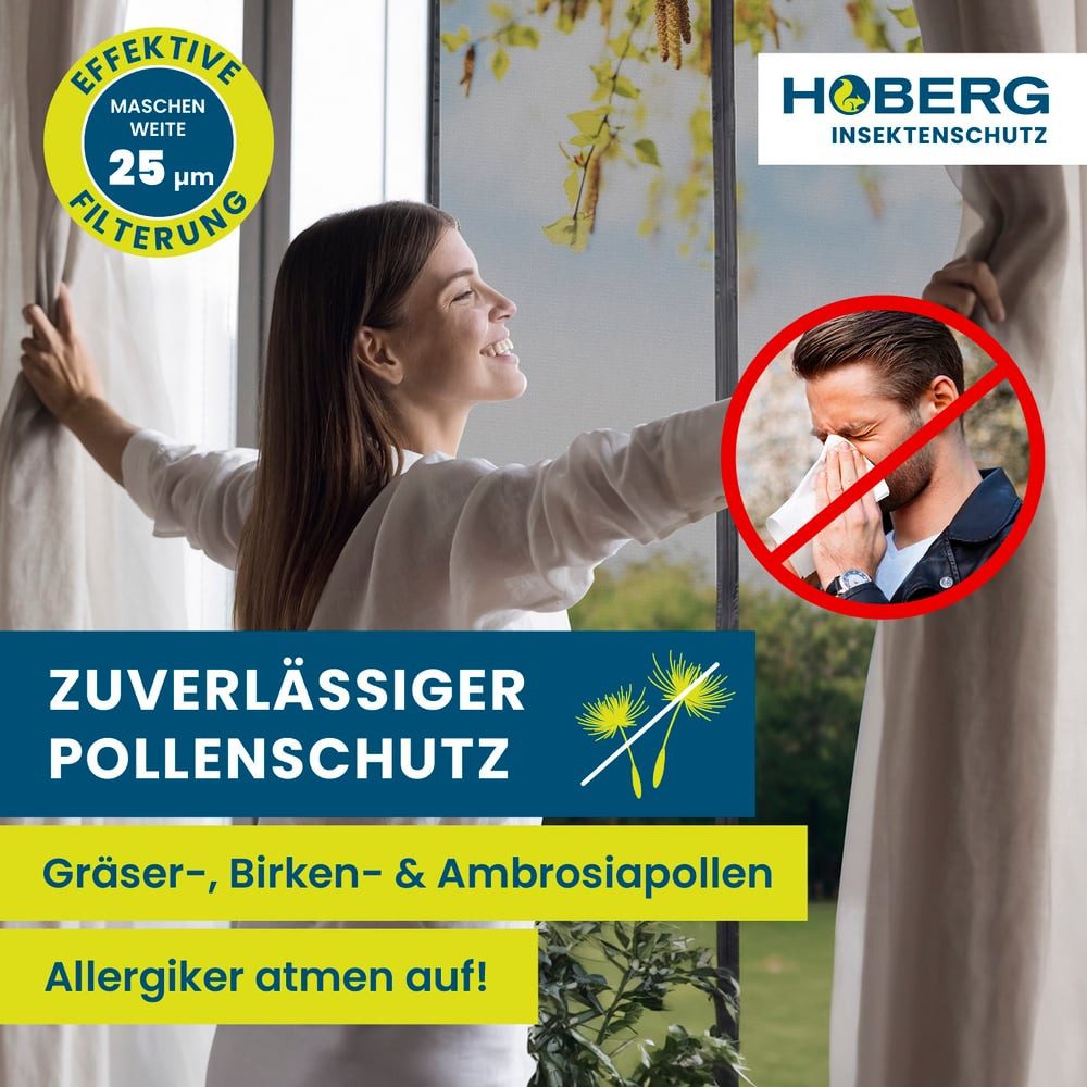 Hoberg Insektenschutz-Vorhang Insekten- & Pollenschutzvorhang mit XXL-Magnetbändern, (1-St), schnell montieren Schutz vor Mücken, Fliegen, Spinnen etc. – Bild 4 von 5