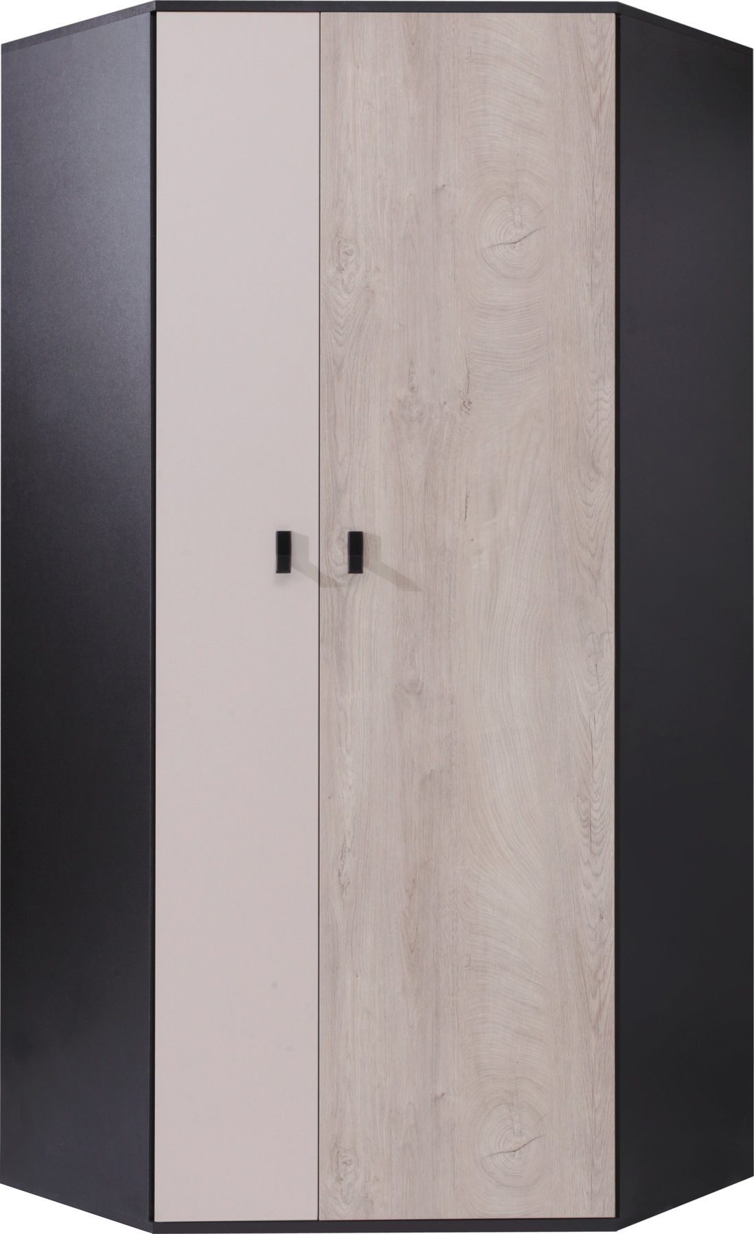 möbel-direkt.de Jugendzimmer-Set Spuki in Schwarz, Eiche & Beige, (Komplett Set, 1-tlg., in verschiedenen Setvarianten und Einzelmöbel), ABS- Kanten