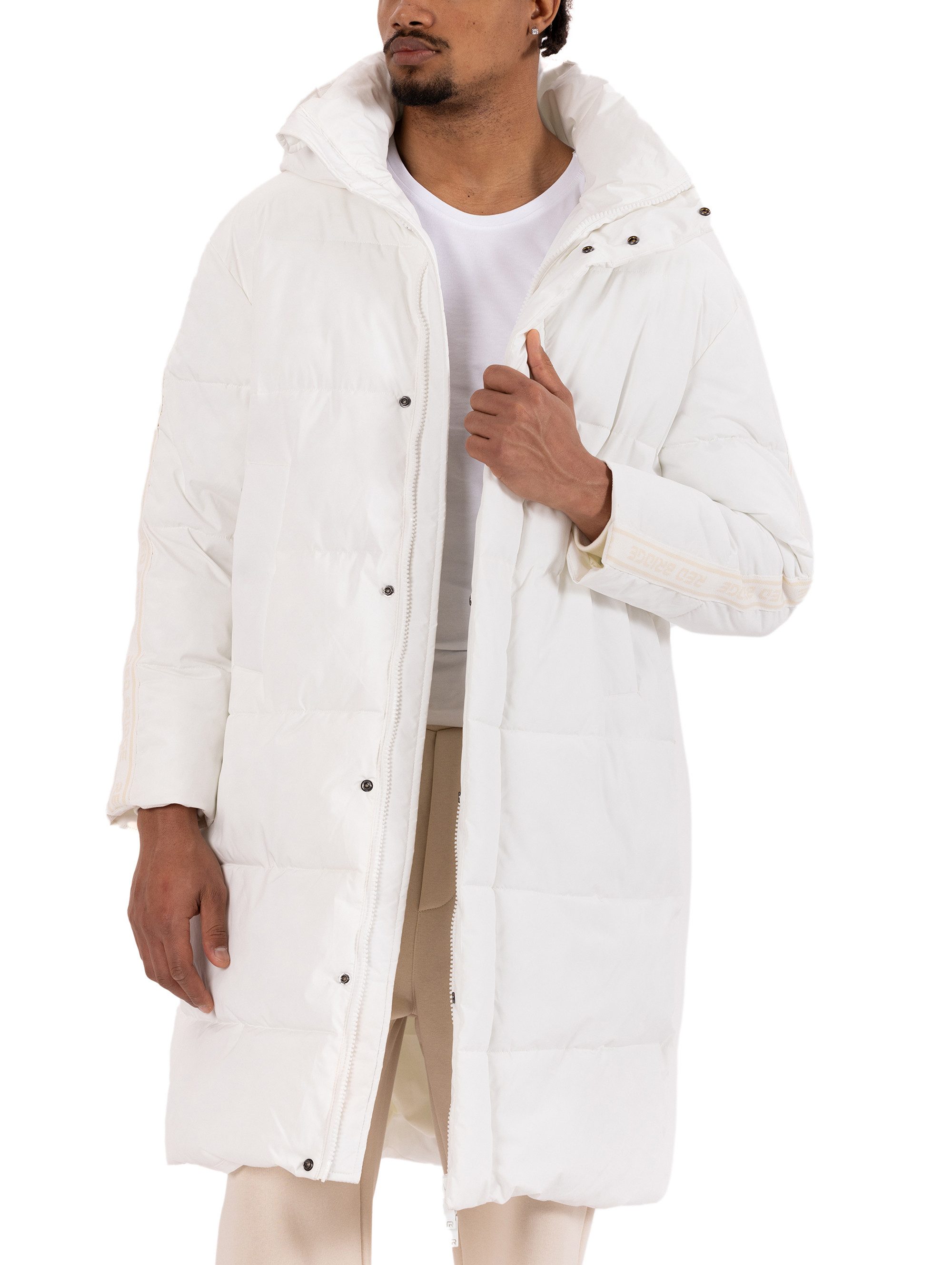 RedBridge Winterjacke mit Kapuze Langer Steppmantel warm leicht Casual Zwei günstig online kaufen