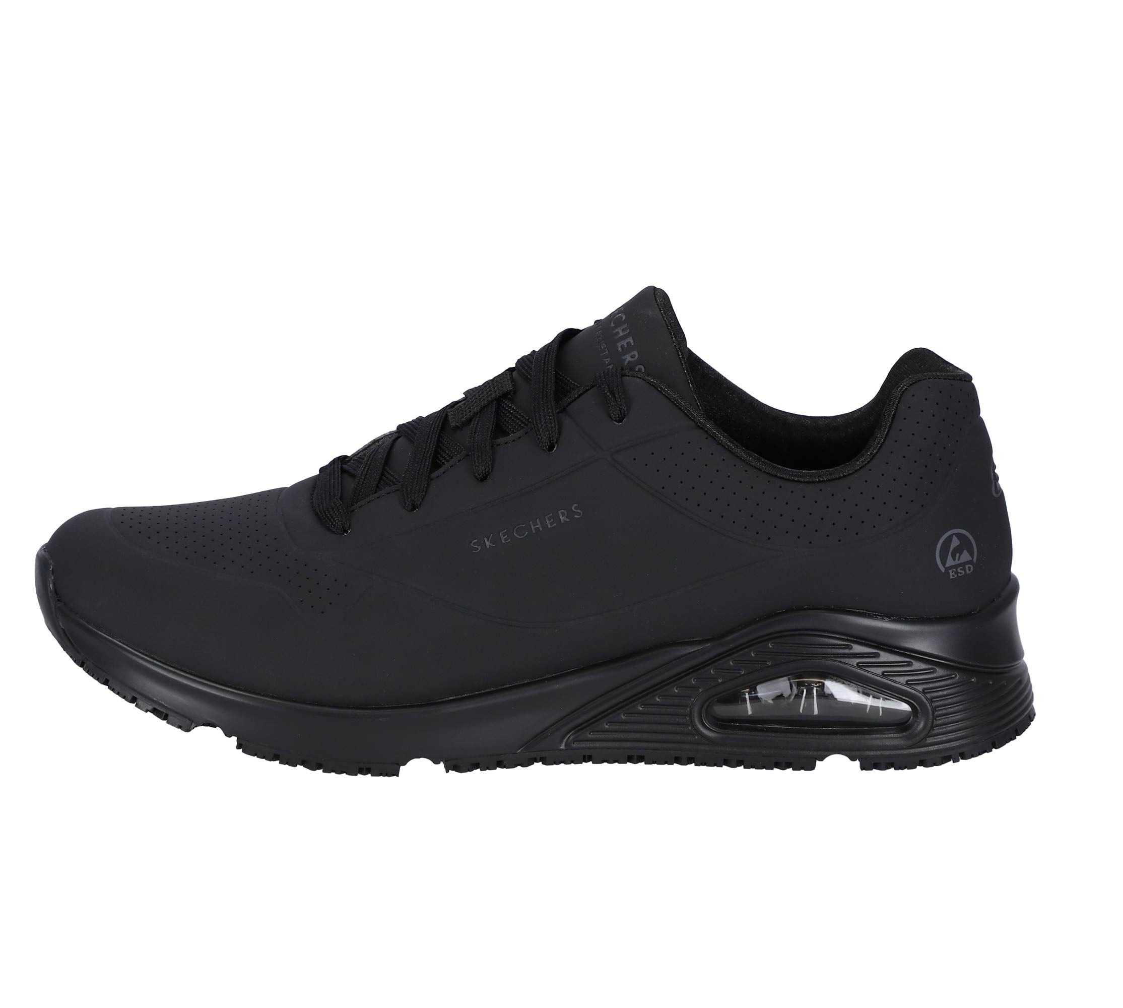 Skechers Work UNO SR Arbeitsschuhe Damen O1 FO SRC ESD - Rutschhemmender Arbeitsschuh Air-Cooled Memory Foam Einlegesohle, Zwischensohle Luftkissendämpfung