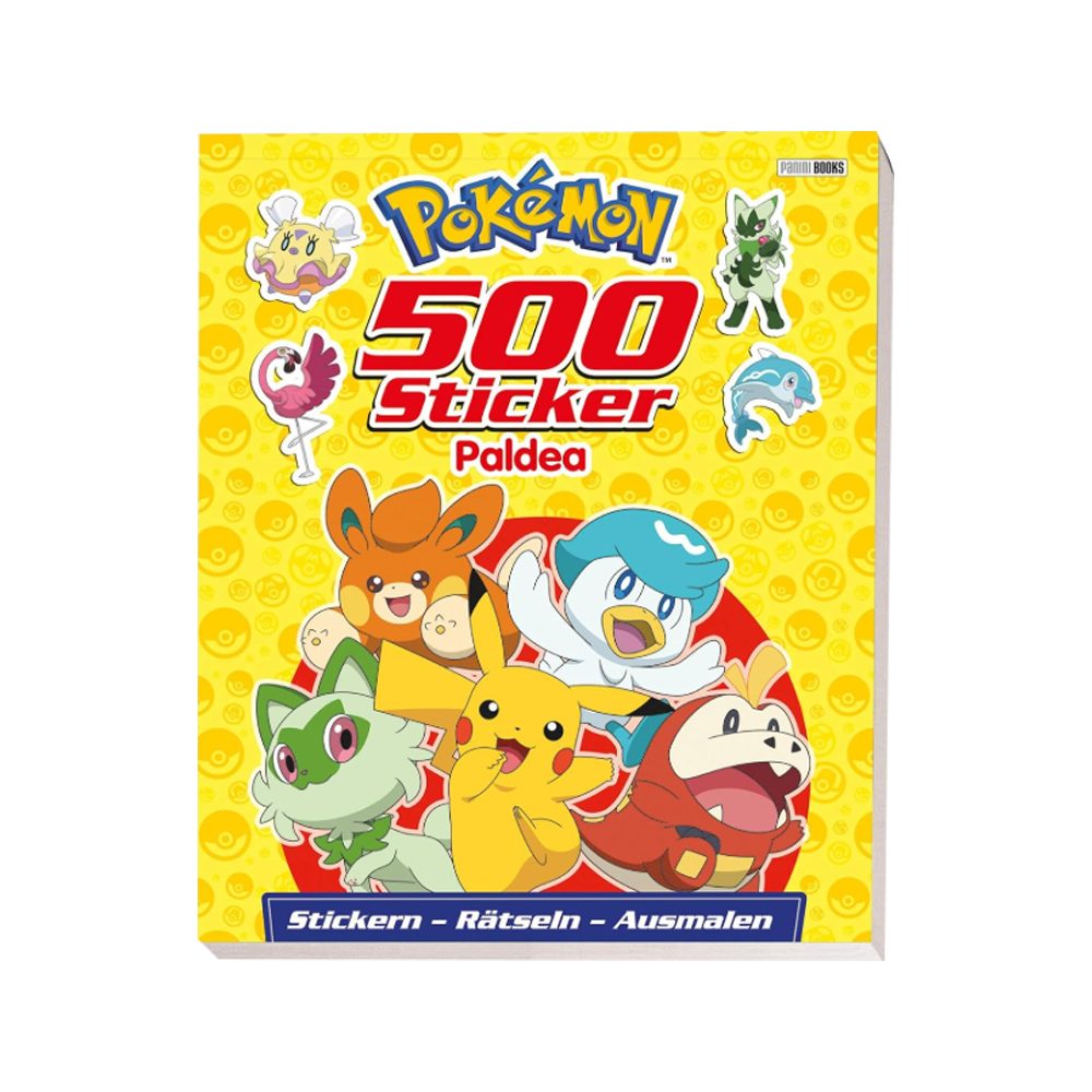 PANINI VERLAG Stickerbuch Pokémon 500 Sticker Paldea Stickern Rätseln Ausmalen Activityblock