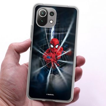 DeinDesign Handyhülle Marvel Kinofilm Spider-Man Webs In Action, Xiaomi Mi 11 Lite 5G Silikon Hülle Bumper Case Handy Schutzhülle