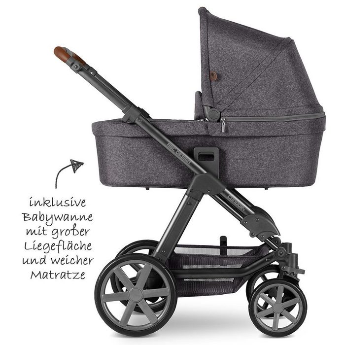 ABC Design Kombi-Kinderwagen Condor 4 - Street (9-tlg) 3in1 Kinderwagen Buggy Set mit Babyschale Babywanne Sportsitz Regenschutz &amp; Zubehör CH10053