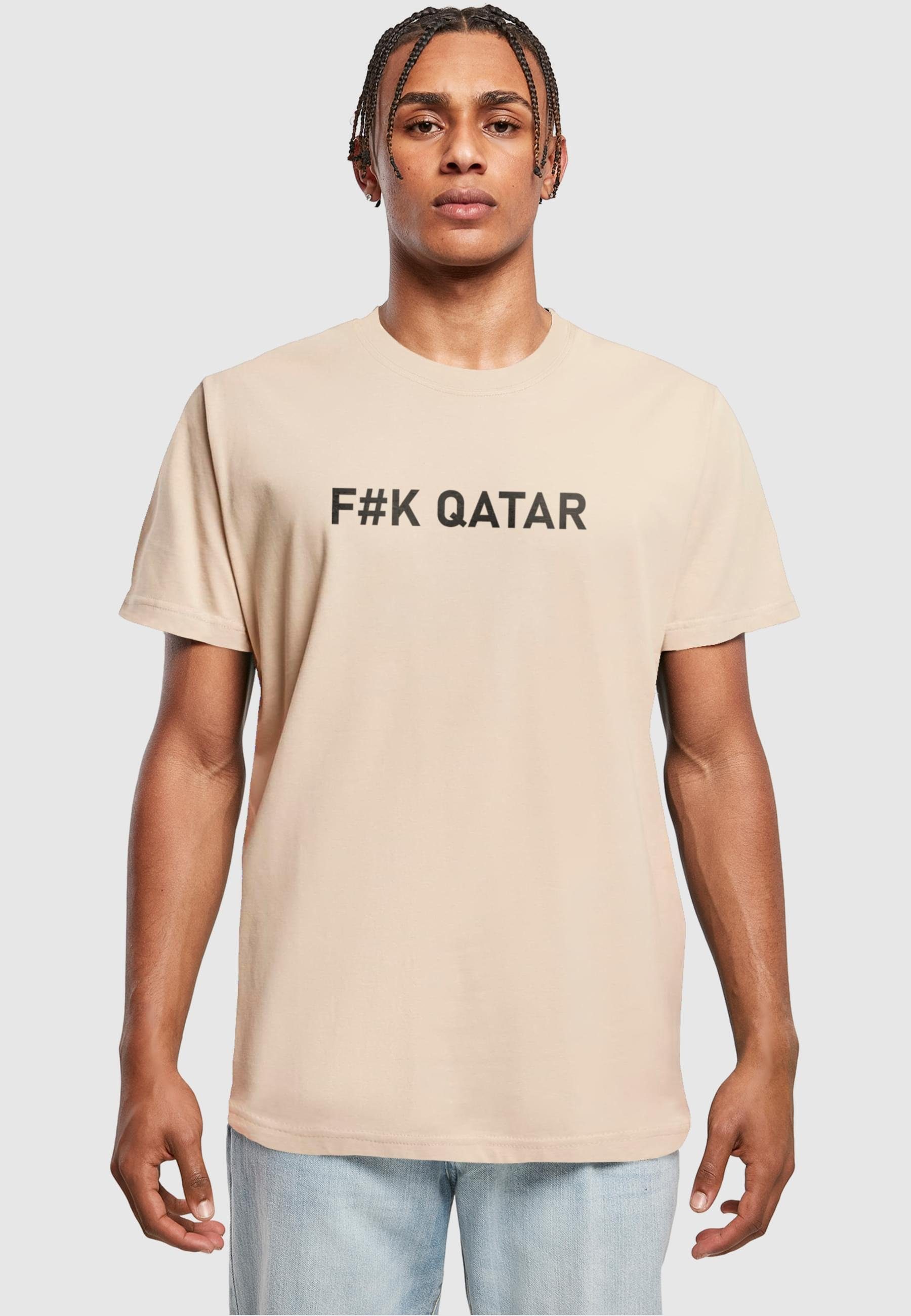 sand T-Shirt Qatar Herren T-Shirt (1-tlg) Neck Round Merchcode F#K