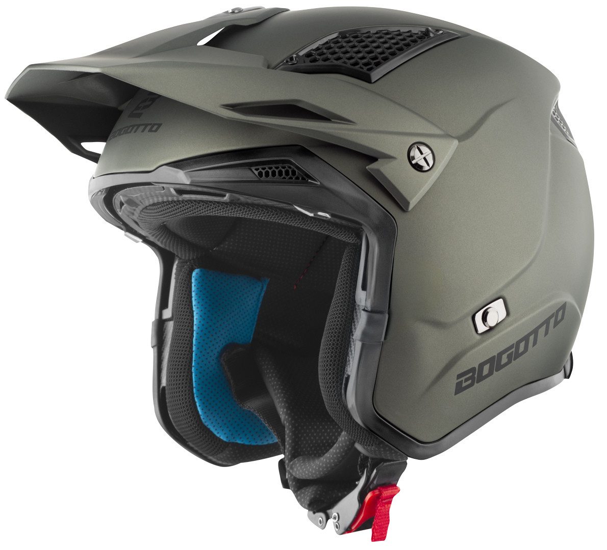Bogotto Motorradhelm Radic 22.06 Helm, Herausnehmbares Innenfutter,integriertes Sonnenvisier – Bild 5 von 5