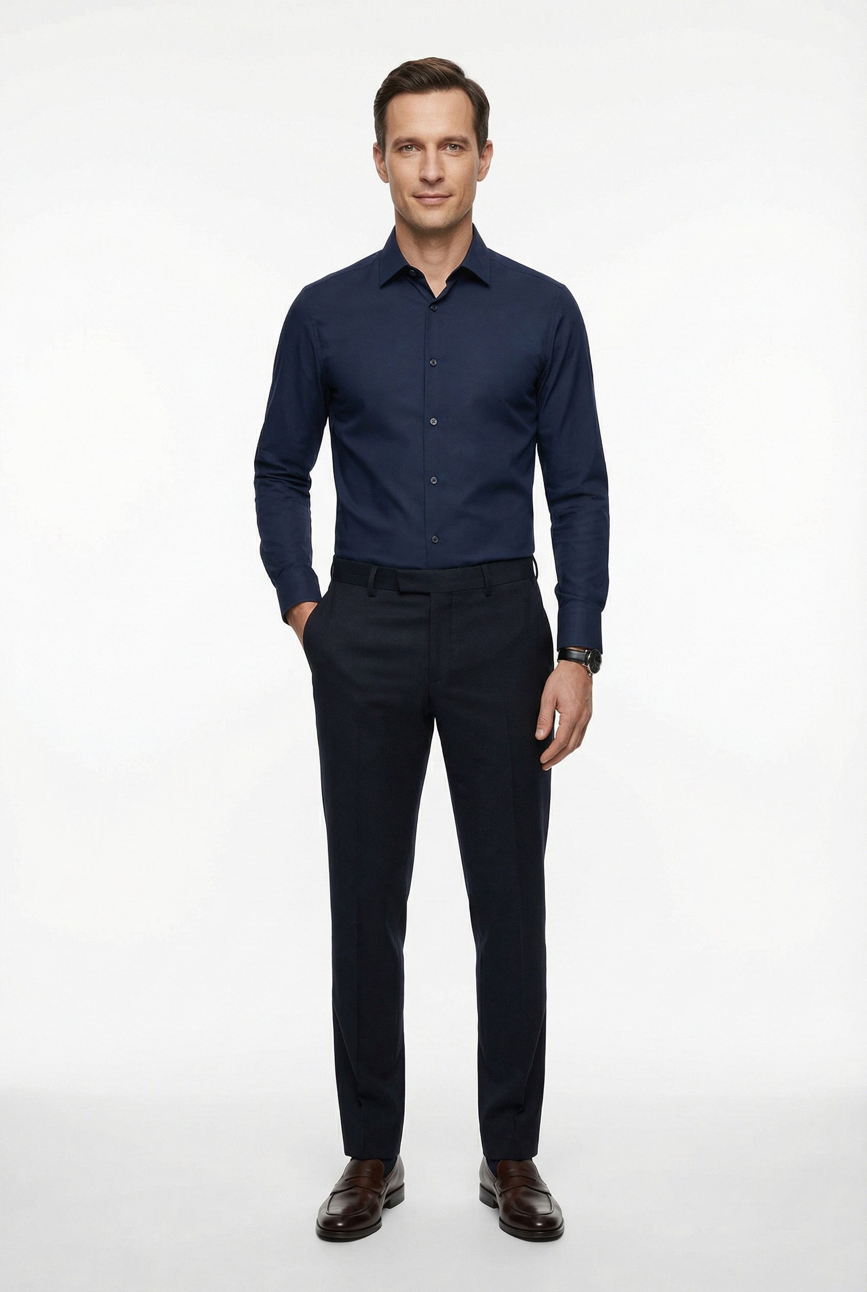 Calvin Klein Businesshemd Regular fit, mit Rundhalsausschnitt