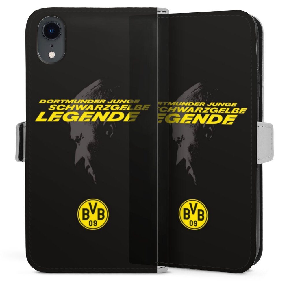 DeinDesign Handyhülle Marco Reus Borussia Dortmund BVB Danke Marco Schwarzgelbe Legende, Apple iPhone Xr Hülle Handy Flip Case Wallet Cover Handytasche Leder