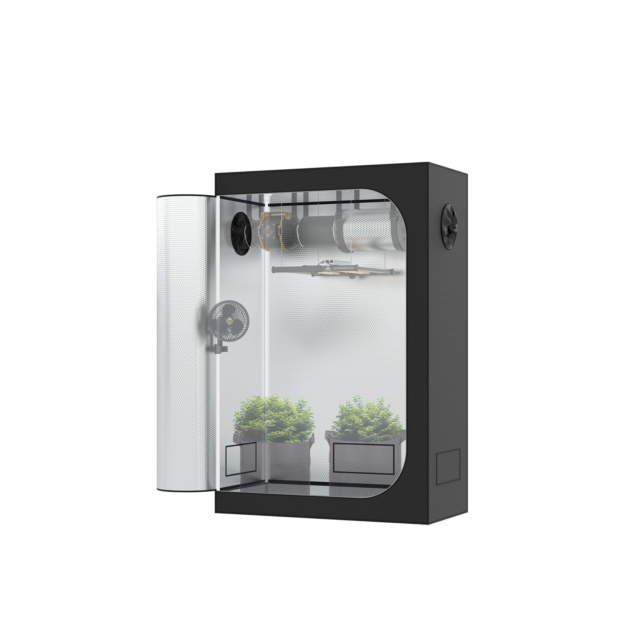 THE HOOKAH Gewächshaus Gewächshaus Grow Box Zelt Growbox Growschrank Growze günstig online kaufen