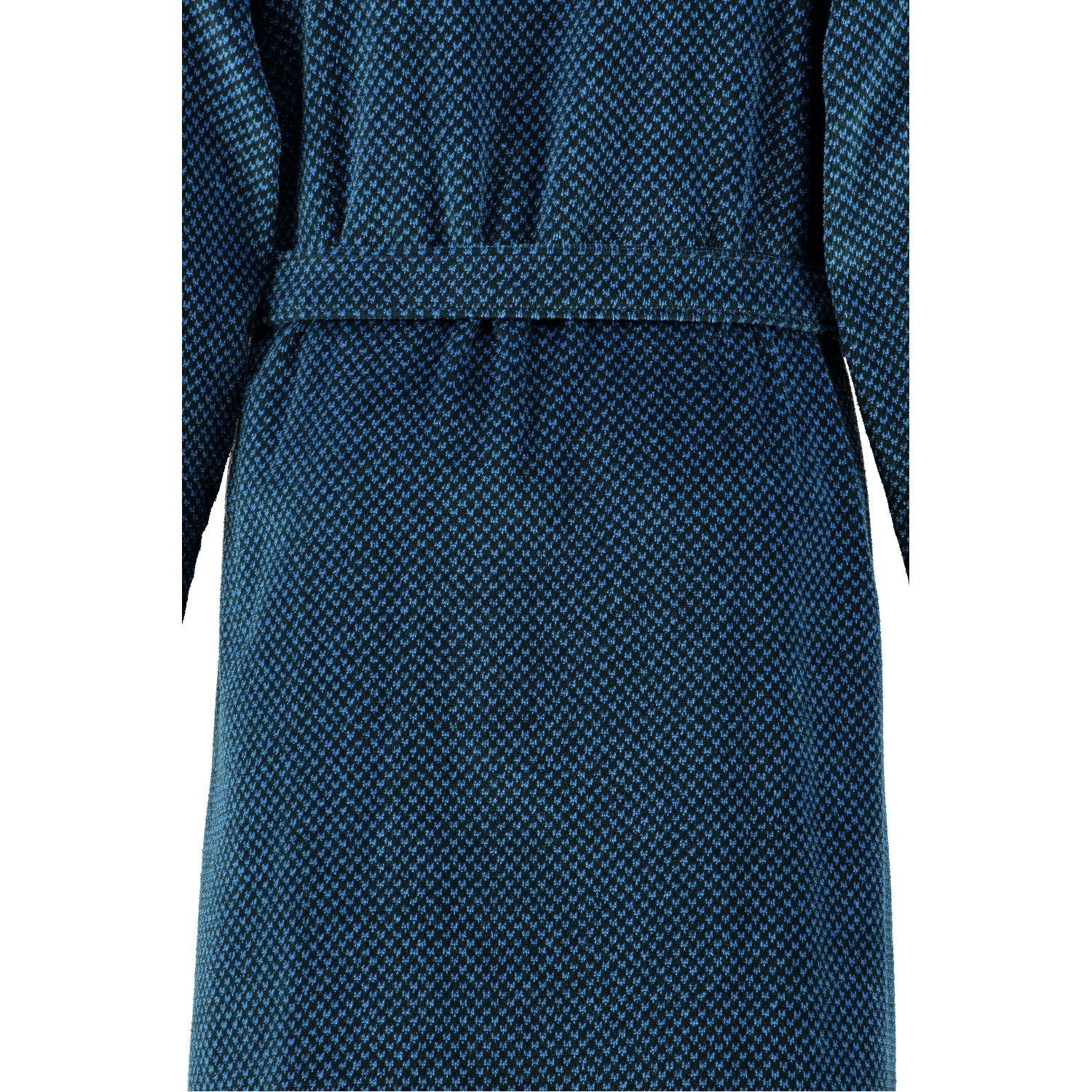 Form Kimono 19 4839, Langform, blau Kimonoform, schwarz Baumwolle, Cawö Herrenbademantel Gürtel,