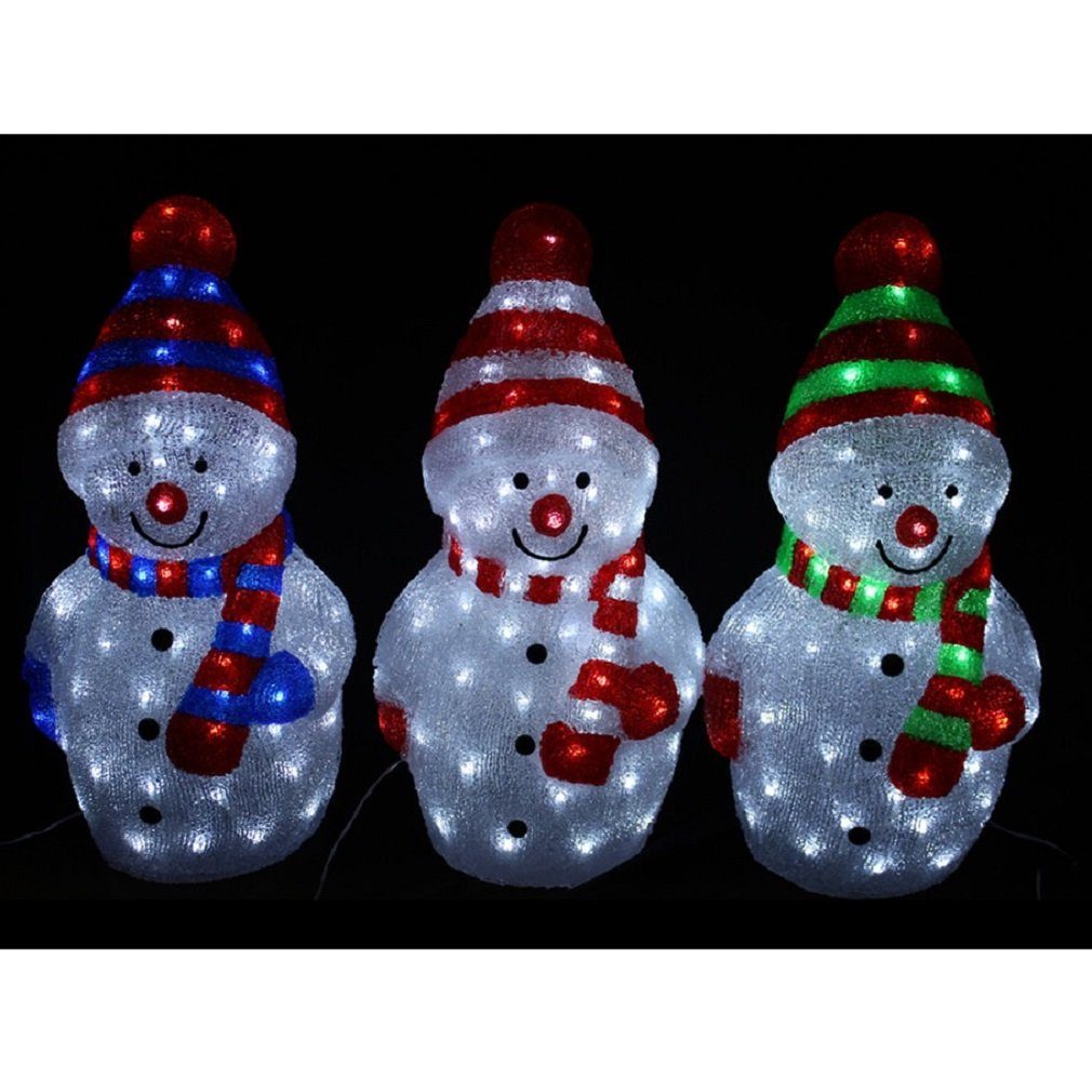 ThoKuToys Weihnachtsfigur cm - 45 Schneemann LED transparent groß Acryl